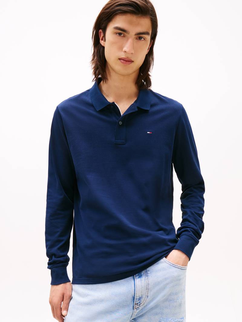 Tommy Jeans Poloshirt »TJM SLIM PLACKET POLO LS EXT«, mit Logostickerei von TOMMY JEANS