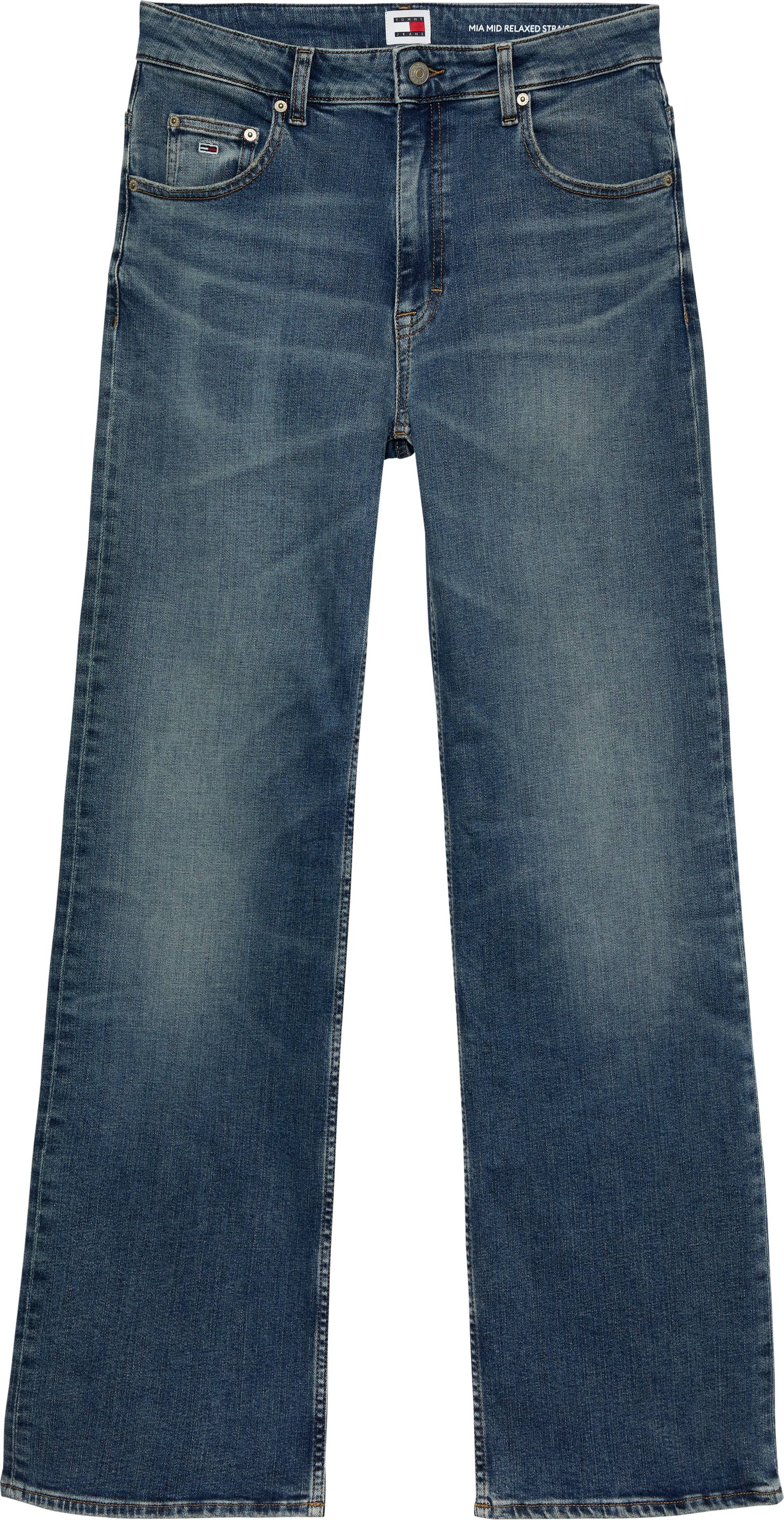 Tommy Jeans Relax-fit-Jeans »Mia Mid Rise Relaxed Straight«, in blauer Waschung, mit Hammerschlaufe von TOMMY JEANS