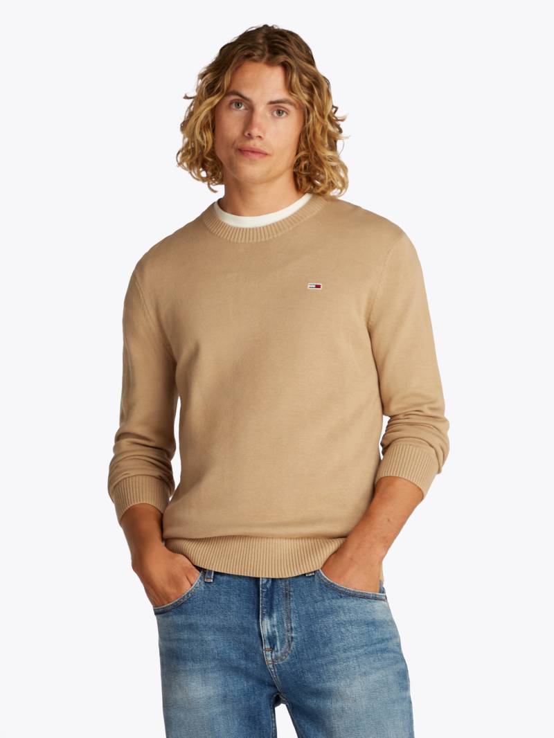 Tommy Jeans Rundhalspullover »TJM SLIM ESSENTIAL LIGHT SWEATER«, mit Flag-Patch von TOMMY JEANS