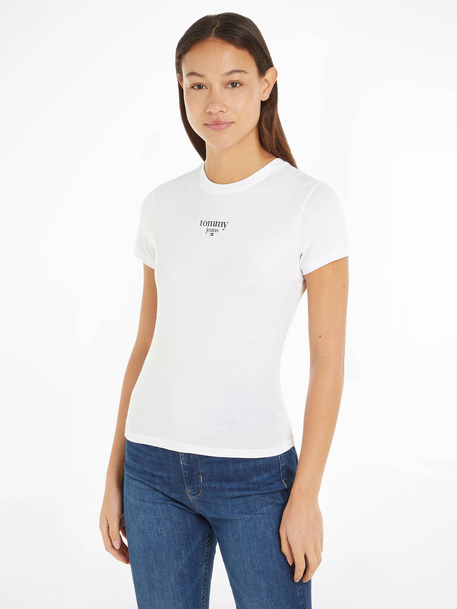 Tommy Jeans Rundhalsshirt »TJW SLIM ESSENTIAL LOGO 1 SS EXT«, mit Tommy Jeans Logoschriftzug, Rundhals von TOMMY JEANS