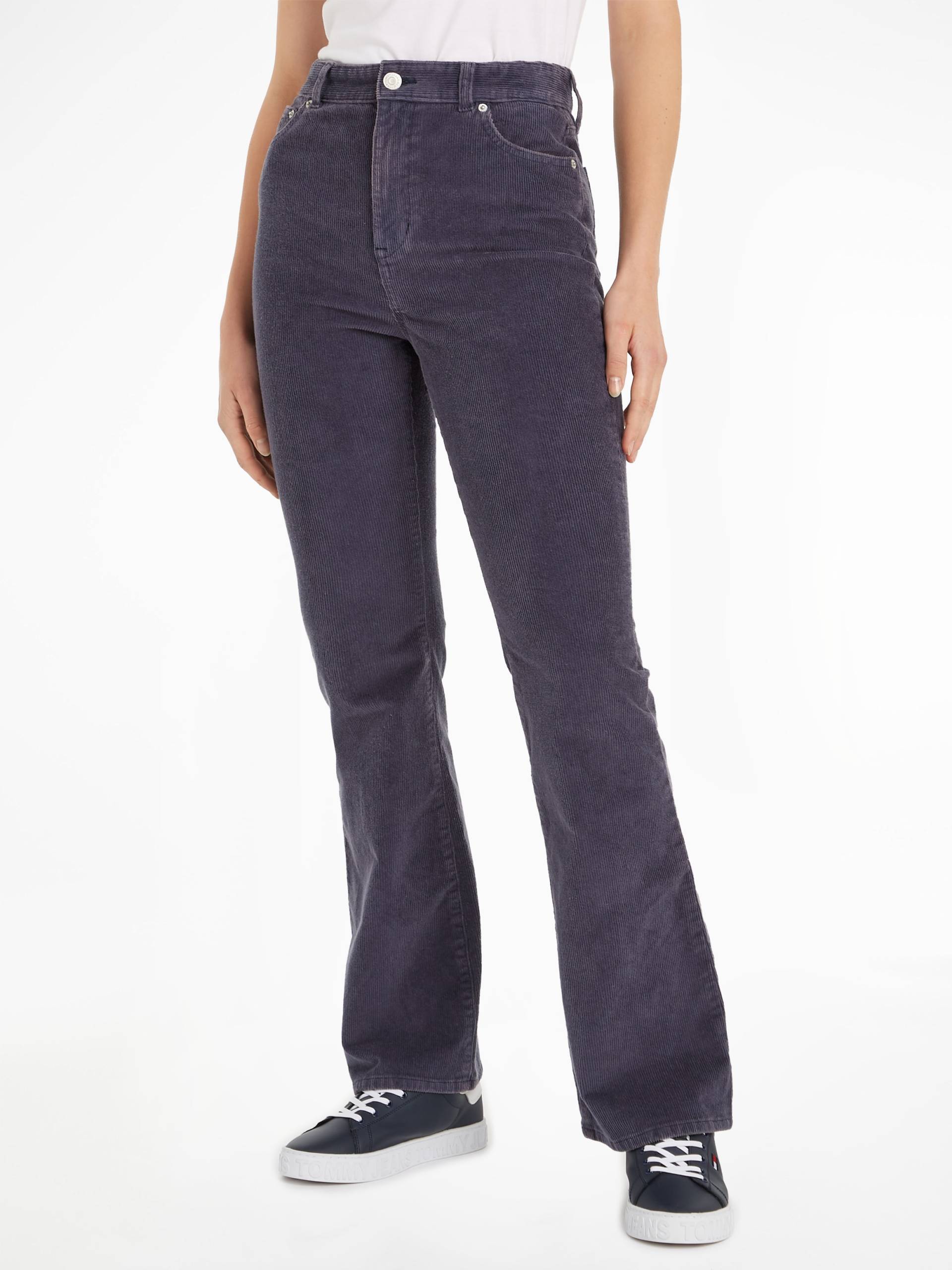 Tommy Jeans Schlaghose »TJW SYLVIA HR FLARE WASHED CORD«, in dem Trendmaterial Cord von TOMMY JEANS