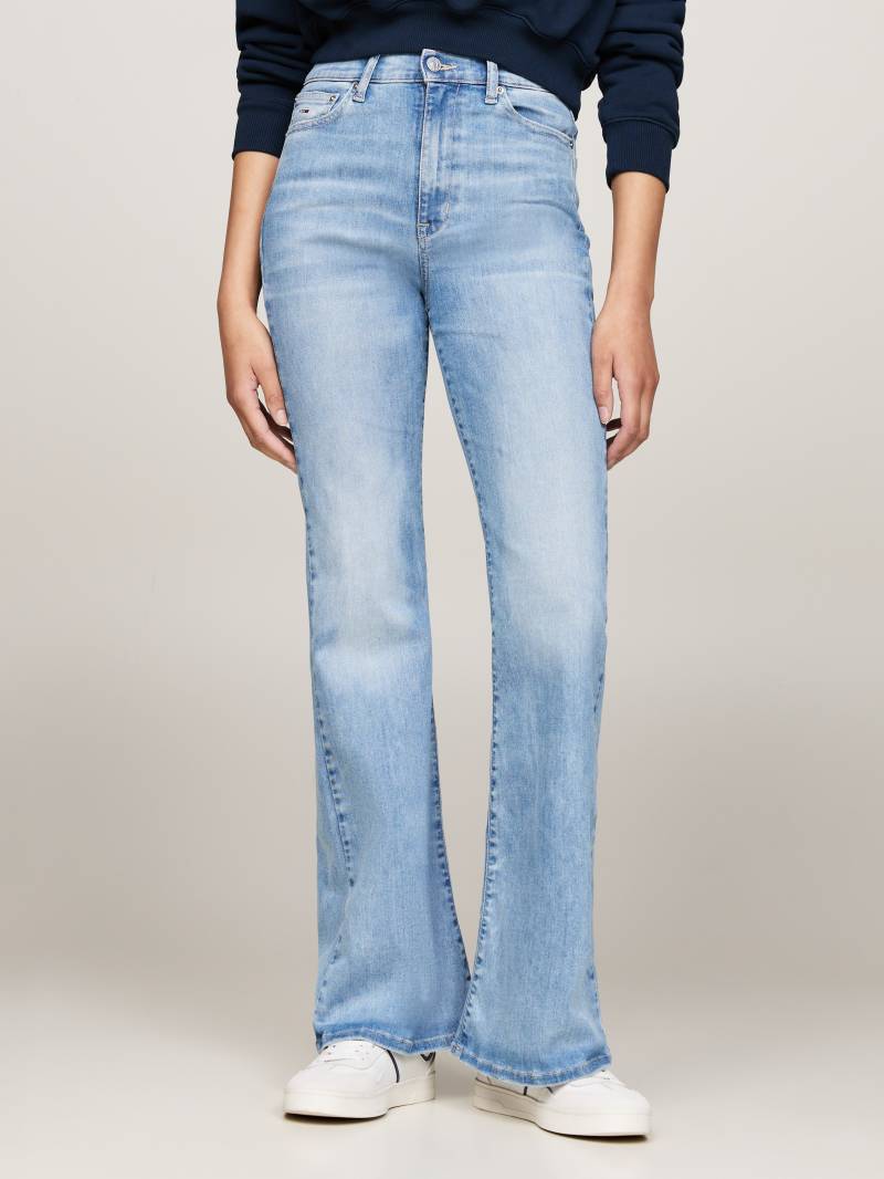 Tommy Jeans Schlagjeans »Tommy Jeans SYLVIA - High waist - Flared Denim Jeans«, mit Logostickereien und Nieten von TOMMY JEANS