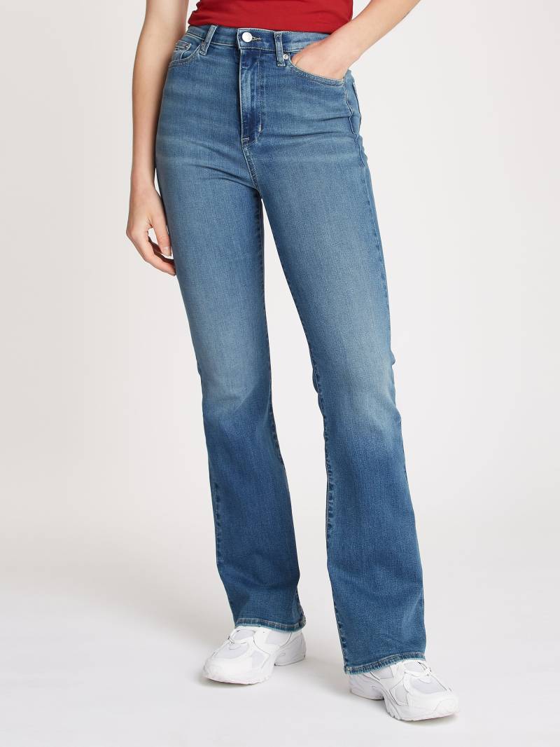 Tommy Jeans Schlagjeans »Tommy Jeans SYLVIA - High waist - Flared Denim Jeans«, mit Logostickereien und Nieten von TOMMY JEANS