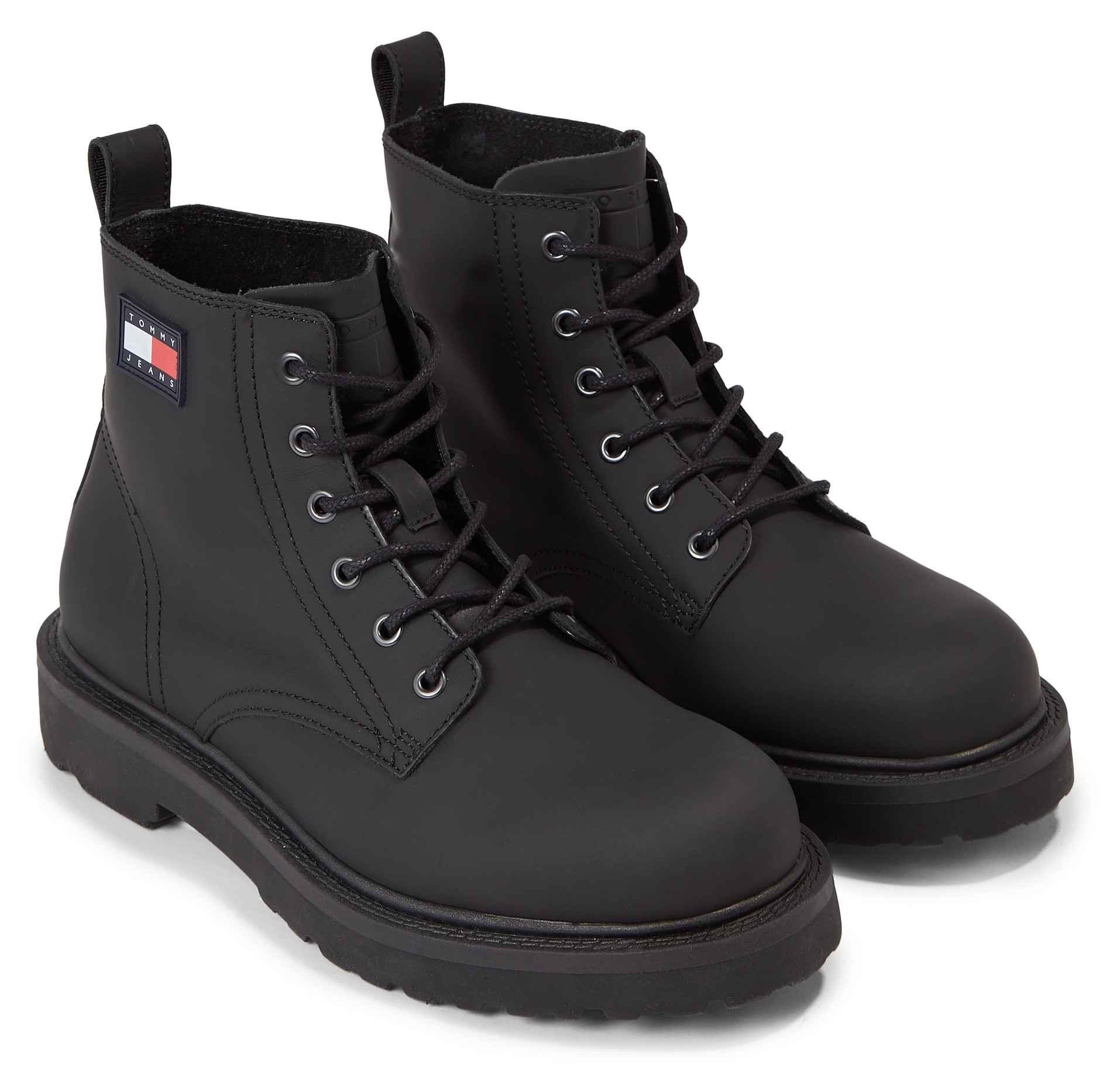 Tommy Jeans Schnürboots »TJM RUBERIZED LACE UP BOOT«, mit seitlicher Logoflagge von TOMMY JEANS