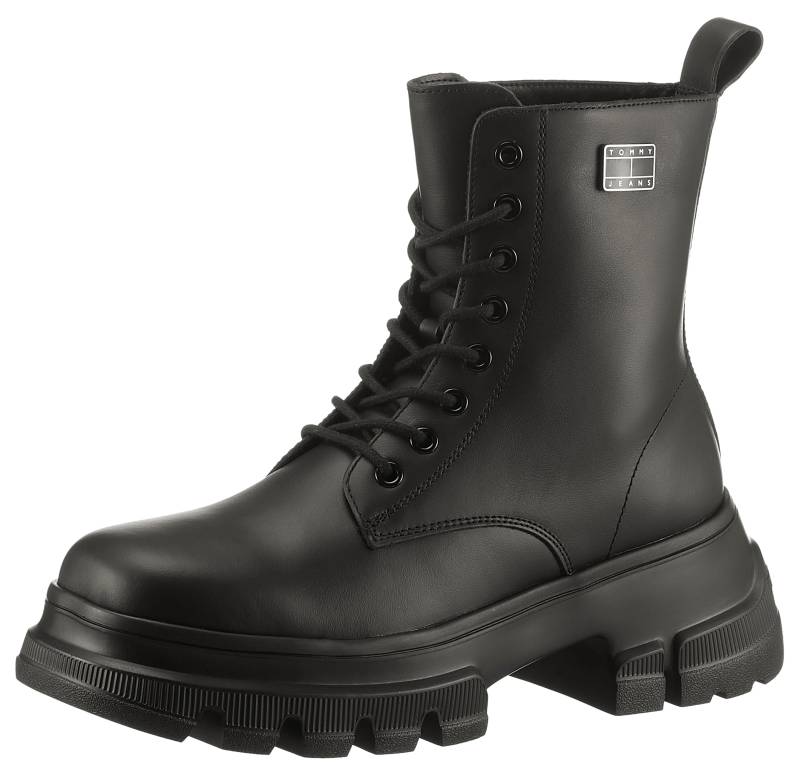 Tommy Jeans Schnürboots »TJW CHUNKY LEATHER BOOT«, mit Marken-Logo von TOMMY JEANS