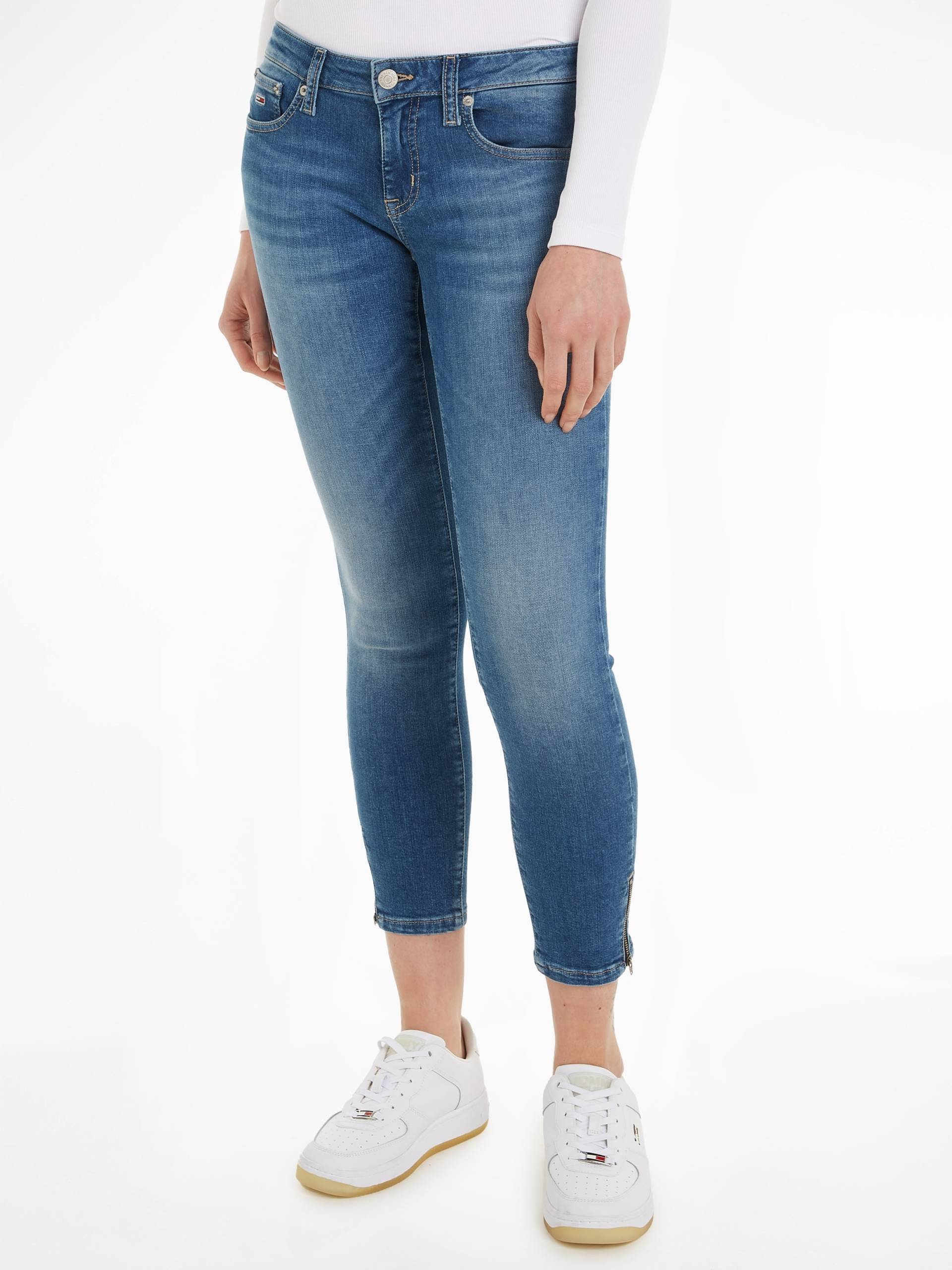 Tommy Jeans Skinny-fit-Jeans »LW SKN ANK ZIP AH1230«, mit Logostickerei von TOMMY JEANS