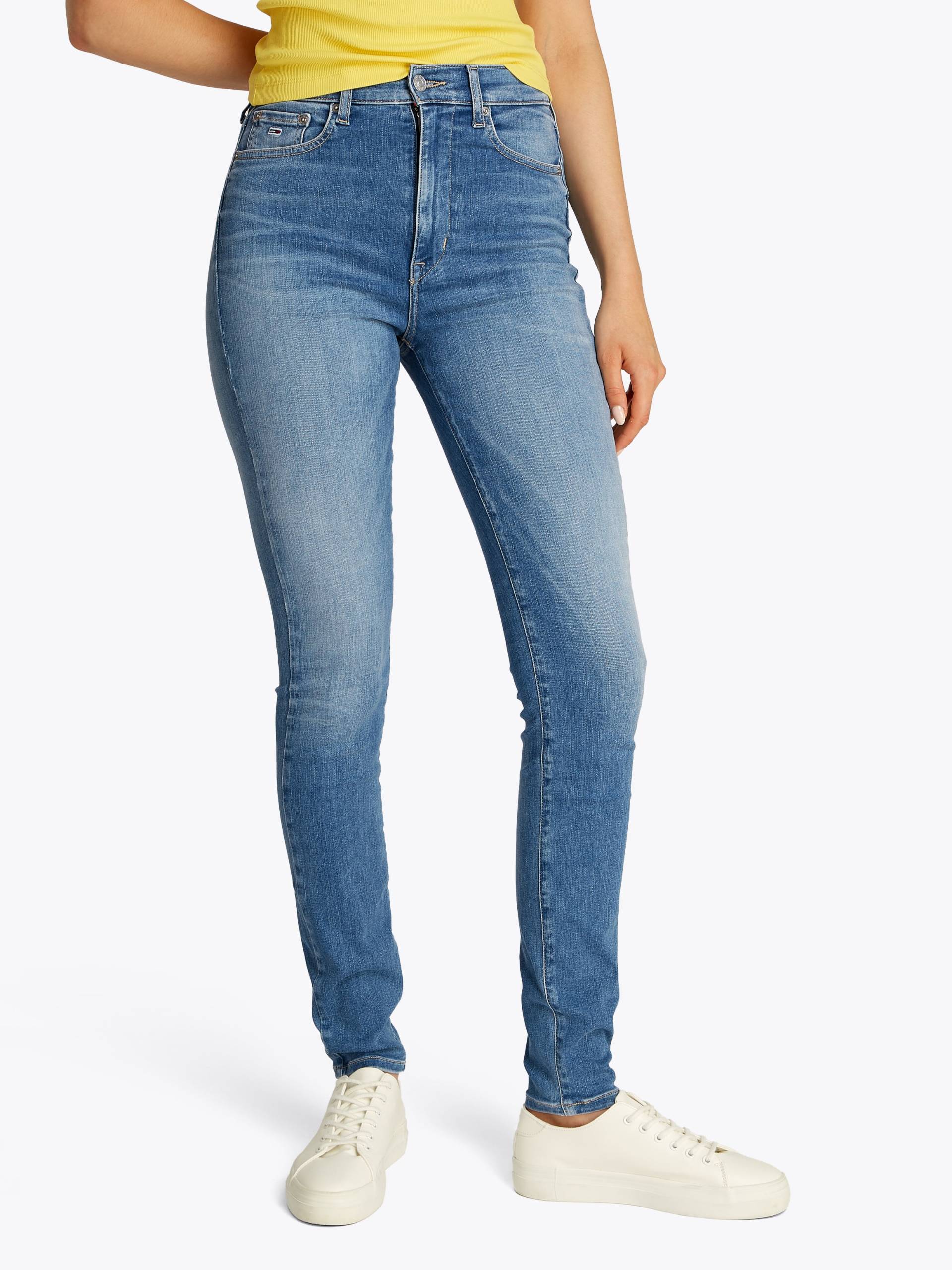 Tommy Jeans Skinny-fit-Jeans »Sylvia High Rise Skinny«, in Knöchellänge, in blauer Waschung von TOMMY JEANS