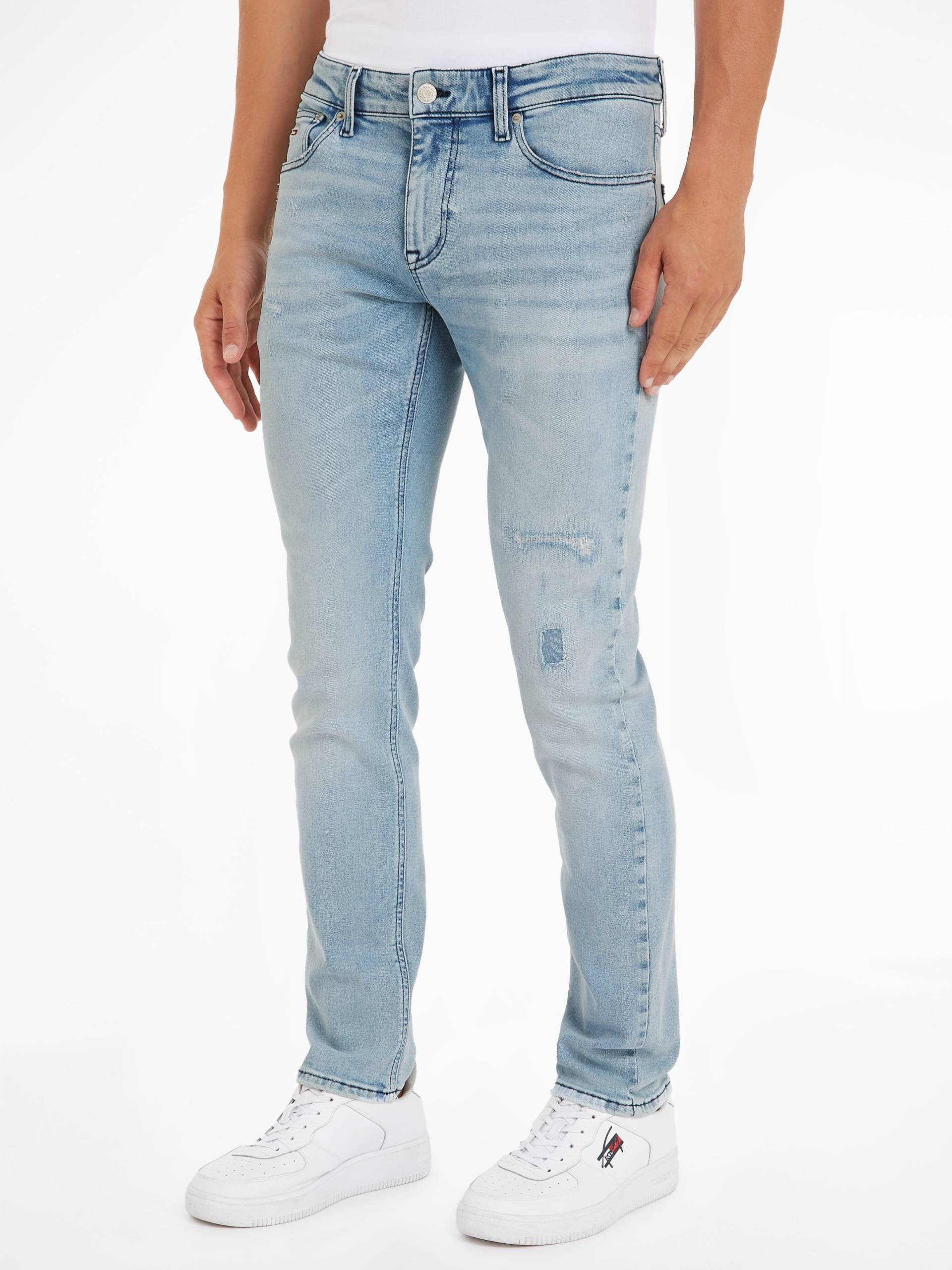 Tommy Jeans Slim-fit-Jeans »SCANTON SLIM«, mit Abrieb- und Destroyeddetails von TOMMY JEANS