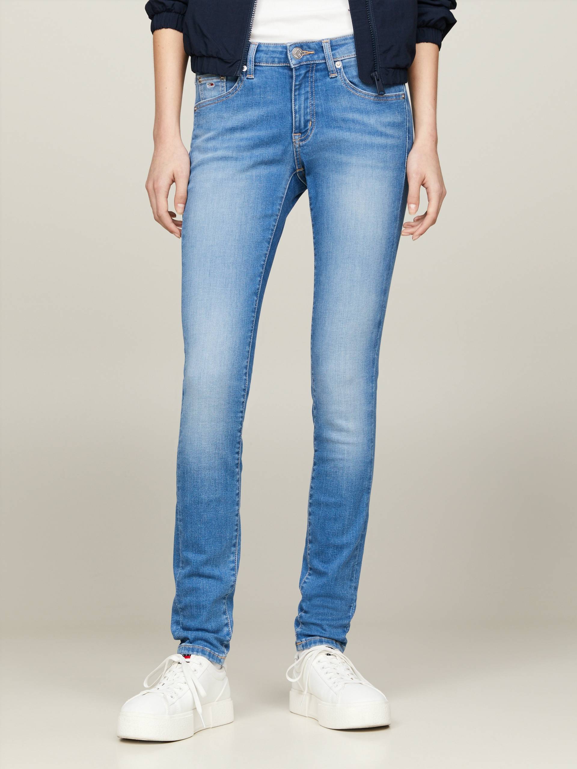 Tommy Jeans Slim-fit-Jeans »Skinny Jeans Marken Low Waist Mittlere Leibhöhe«, mit Faded-Out Effekten von TOMMY JEANS