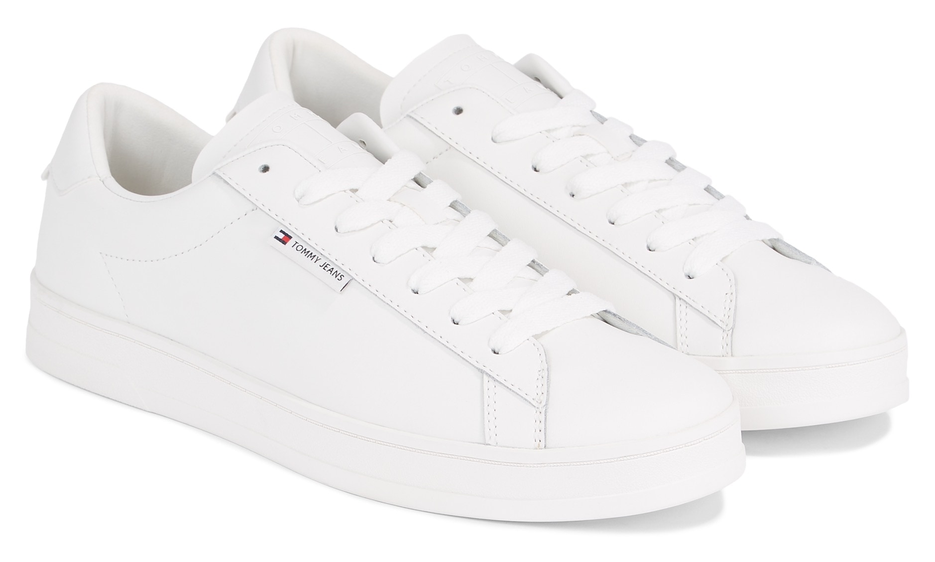 Tommy Jeans Sneaker »TJM LEATHER LOW CUPSOLE«, mit Label, Freizeitschuh, Halbschuh, Schnürschuh von TOMMY JEANS