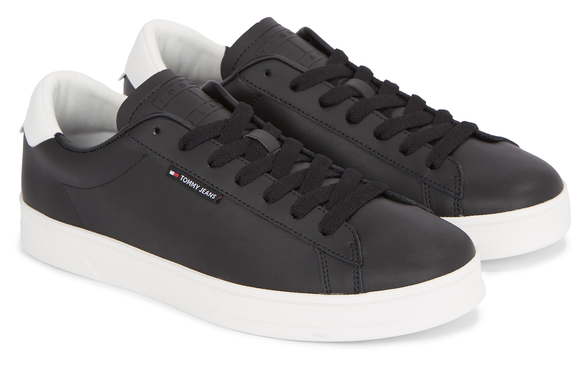 Tommy Jeans Sneaker »TJM LEATHER LOW CUPSOLE«, mit Label, Freizeitschuh, Halbschuh, Schnürschuh von TOMMY JEANS