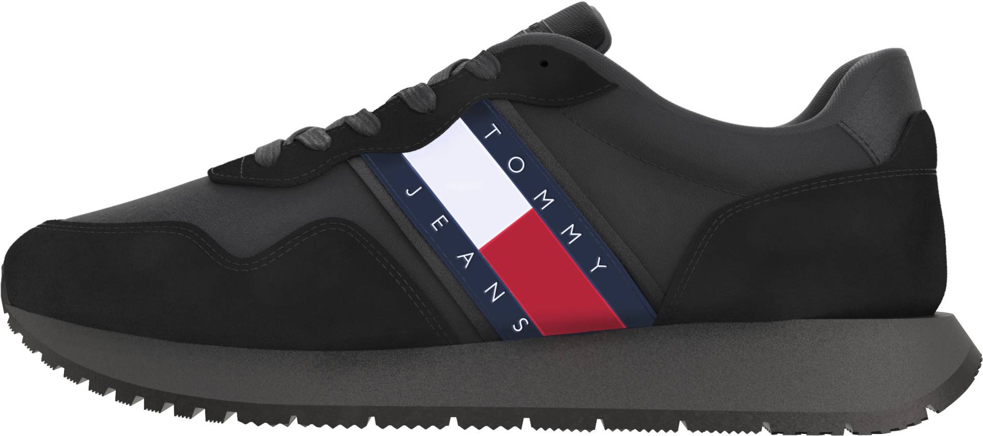 Tommy Jeans Sneaker »TJM MODERN RUNNER«, Freizeitschuh, Halbschuh, Schnürschuh mit seitlicher Logoflagge von TOMMY JEANS
