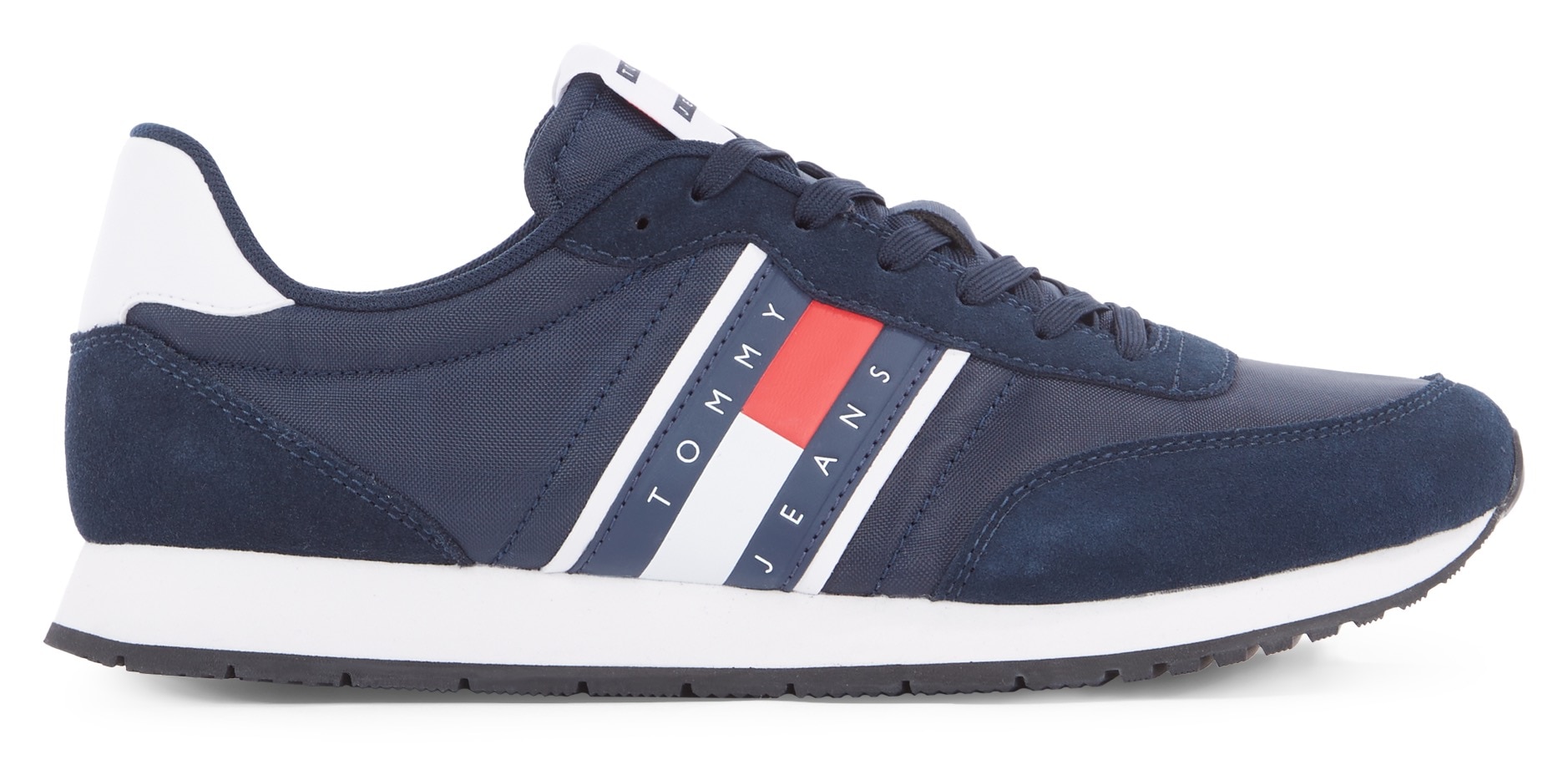 Tommy Jeans Sneaker »TJM RUNNER CASUAL ESS«, Freizeitschuh, Halbschuh, Schnürschuh mit seitlicher Logoflagge von TOMMY JEANS