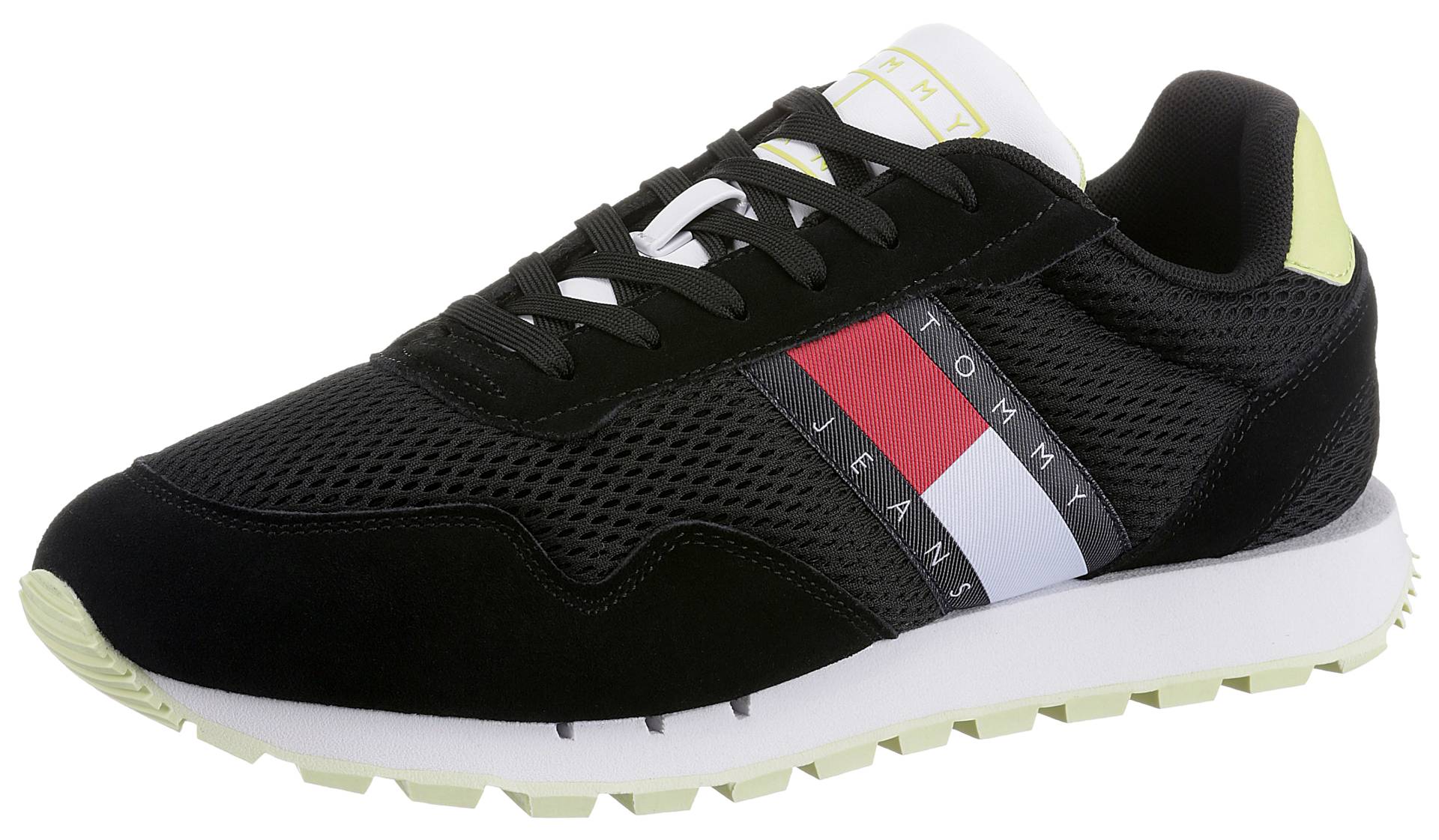 Tommy Jeans Sneaker »TOMMY JEANS RETRO RUNNER MESH«, im Materialmix, Freizeitschuh, Halbschuh, Schnürschuh von TOMMY JEANS