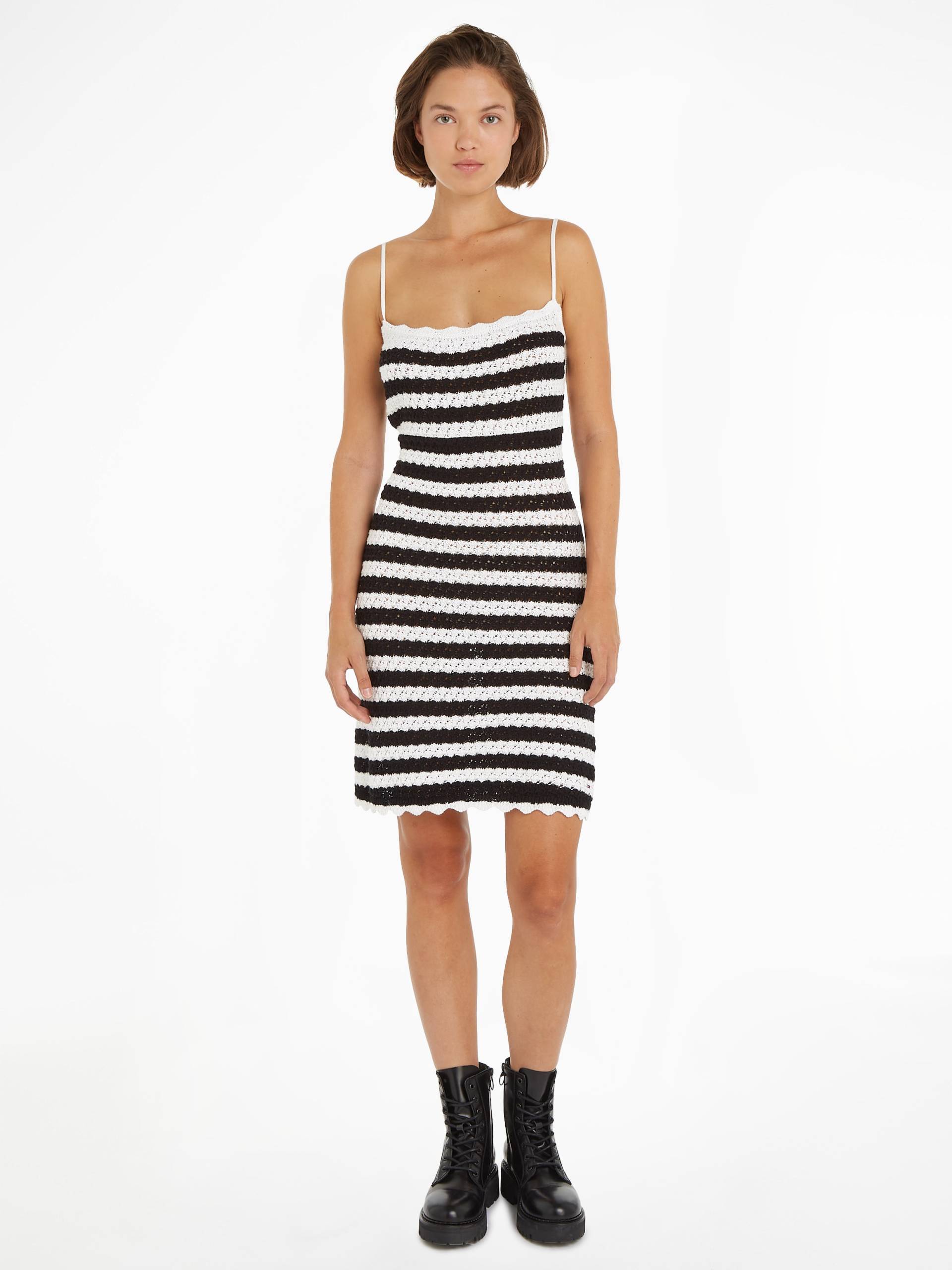 Tommy Jeans Spaghettikleid »TJW CROCHET STRIPE DRESS«, mit Bindeband am Rücken von TOMMY JEANS