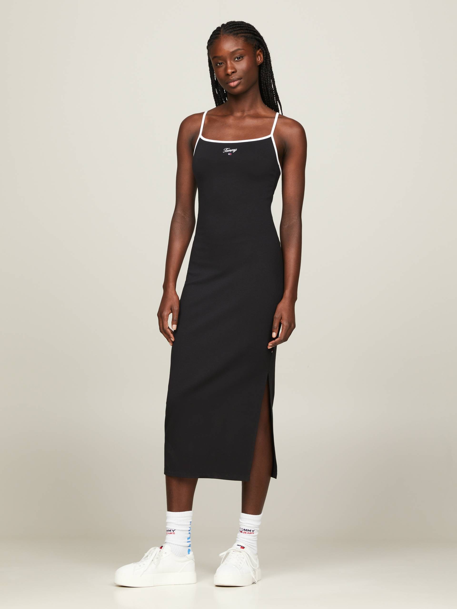 Tommy Jeans Spaghettikleid »TJW TONAL SCRIPT MIDI DRESS«, mit Tommy Jeans Logo Schriftzug von TOMMY JEANS