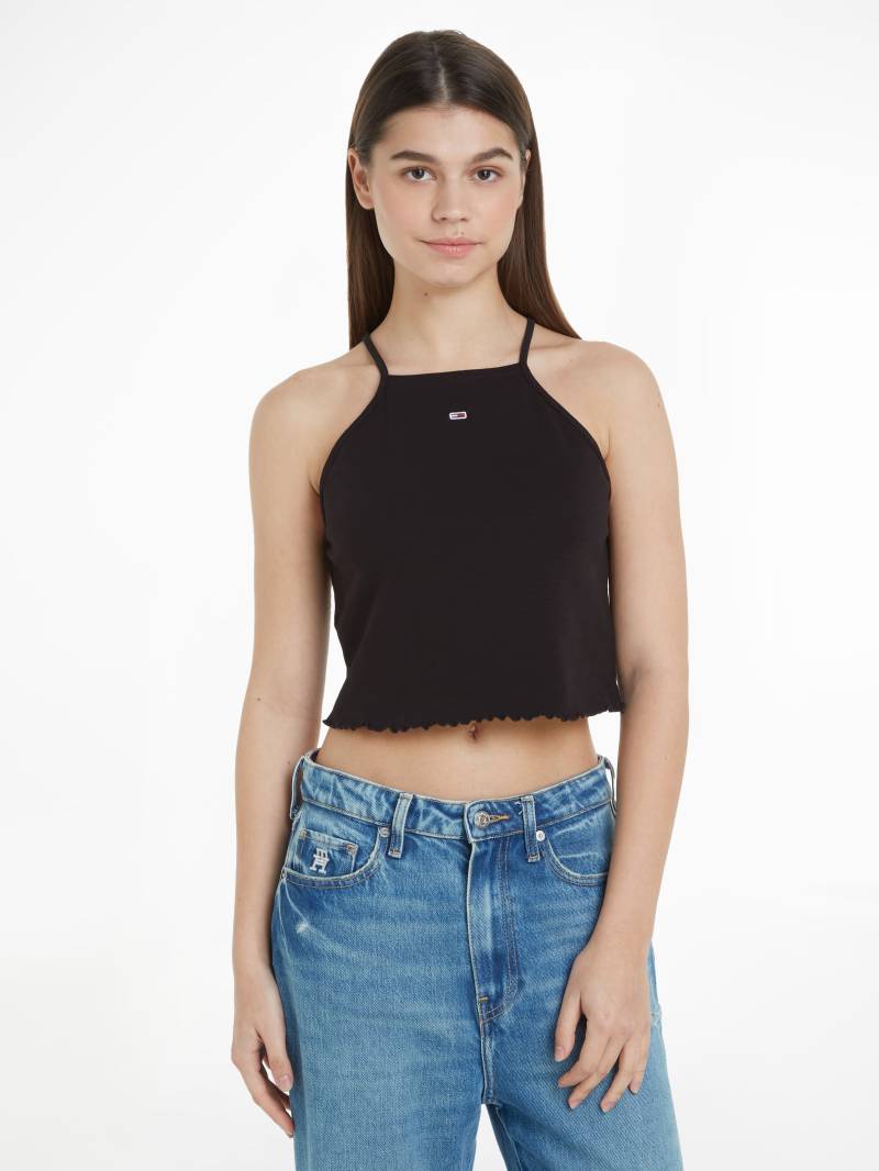 Tommy Jeans Spaghettitop »TJW SLIM CRP BABYLOCK RIB TOP«, mit gewelltem Abschluss am Saum von TOMMY JEANS