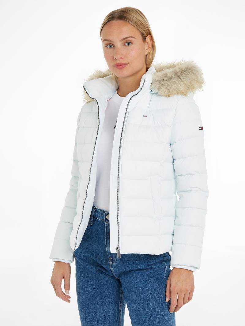 Tommy Jeans Steppjacke »TJW BASIC HOODED DOWN JACKET«, mit Kapuze, mit Fellimitat an der Kapuze & Tommy Jeans Logo-Flag von TOMMY JEANS