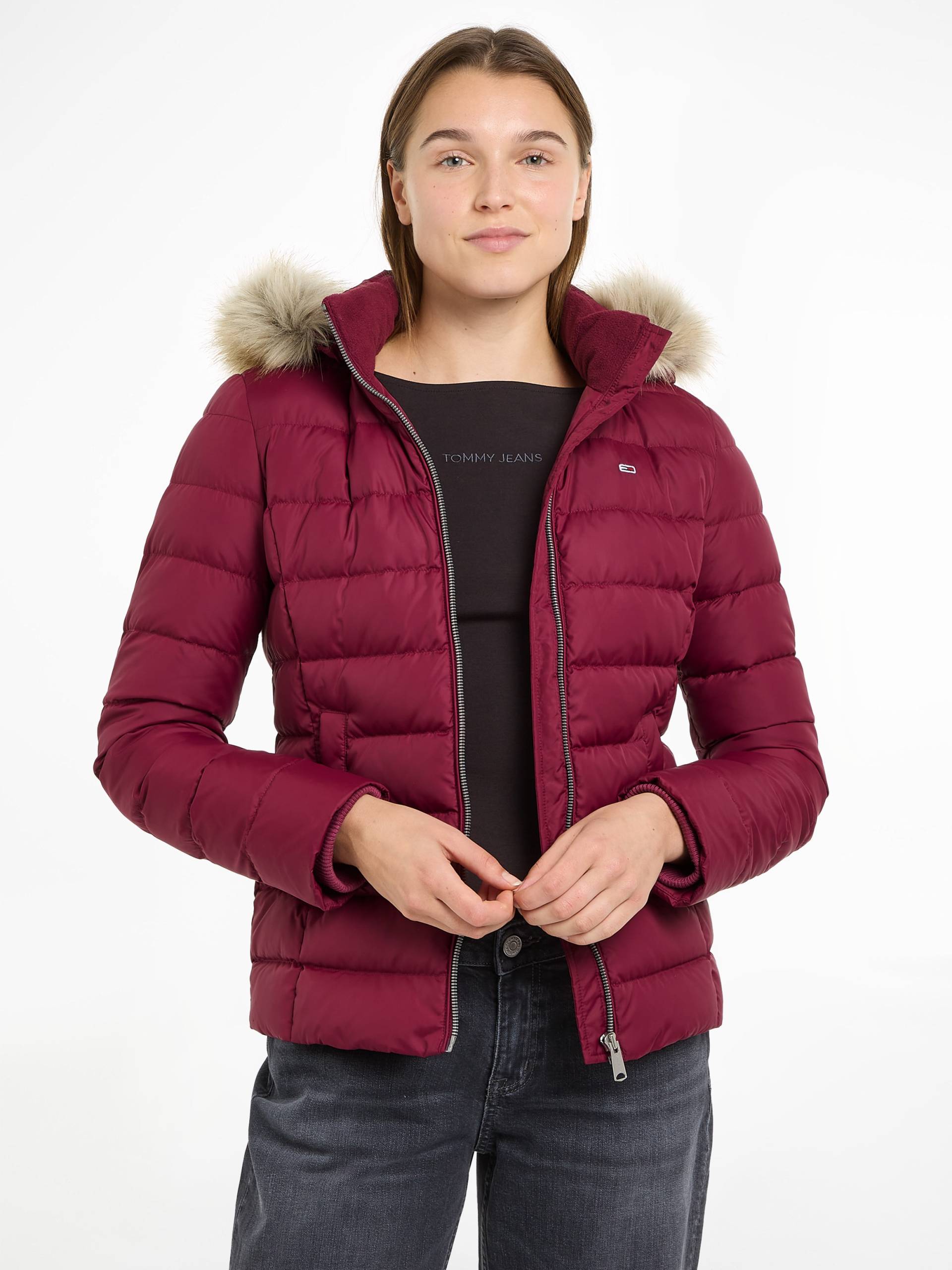 Tommy Jeans Steppjacke »TJW BASIC HOODED DOWN JACKET EXT«, mit Kapuze, mit Logostickerei von TOMMY JEANS