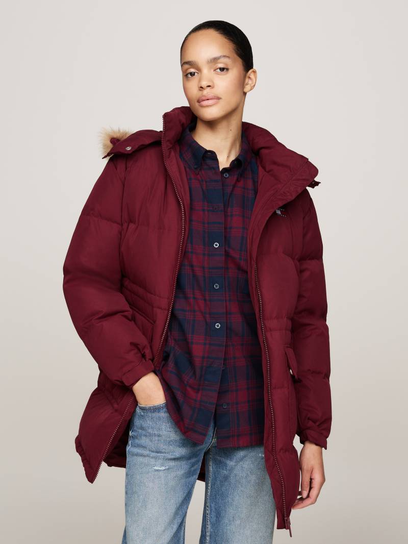 Tommy Jeans Steppjacke »TJW MIDI ALASKA FAUX FUR«, mit Kapuze, mit Fellimitat von TOMMY JEANS