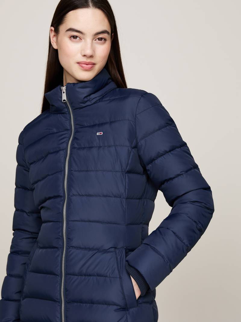 Tommy Jeans Steppmantel »TJW ESSENTIAL HOODED DOWN COAT«, mit Fellimitat, Logostickerei von TOMMY JEANS