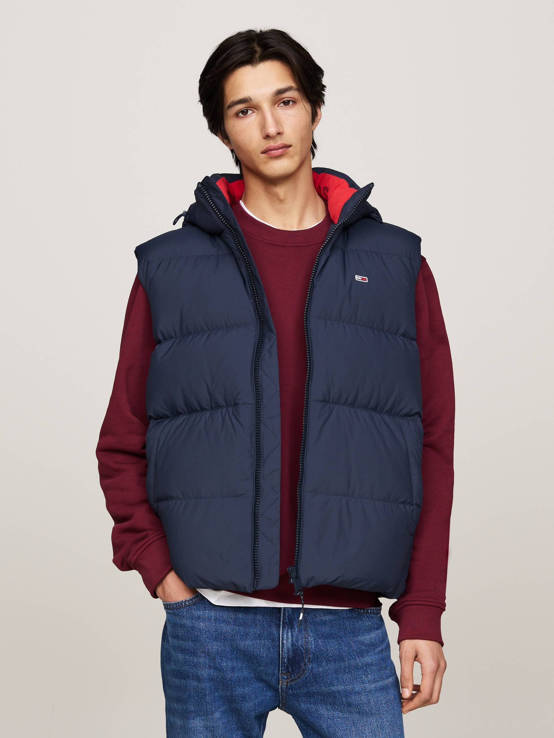 Tommy Jeans Steppweste »TJM ESSENTIAL DOWN VEST EXT«, abnehmbare Kapuze mit Kordelzug von TOMMY JEANS