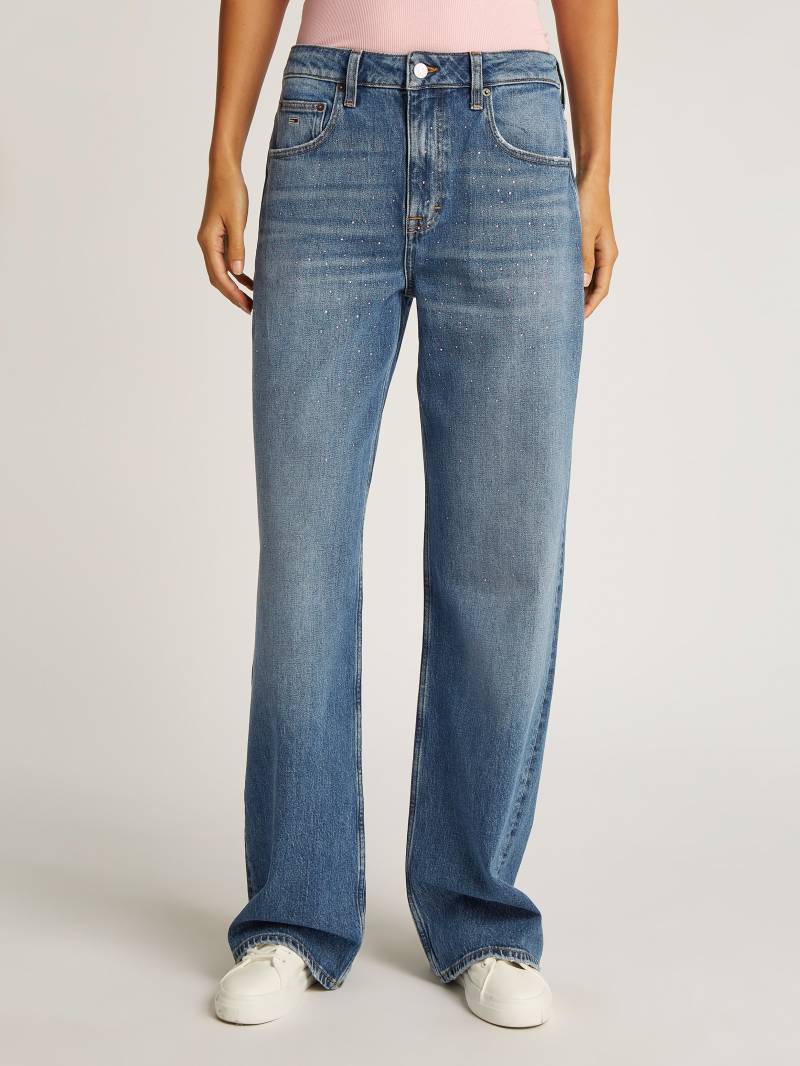 Tommy Jeans Straight-Jeans »Mia Mid Rise Relaxed Straight«, mit Strass-Steinen von TOMMY JEANS