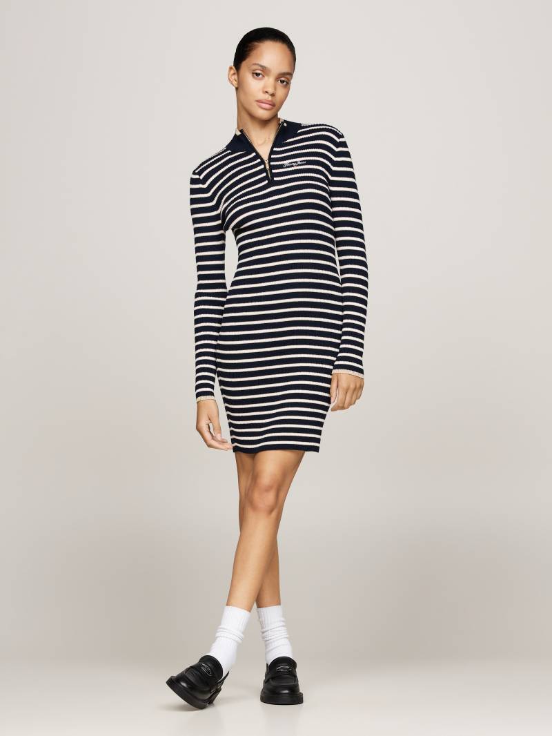 Tommy Jeans Strickkleid »TJW METALLIC TIP ZIP SWTR DRESS«, mit Glitzer, Zipper von TOMMY JEANS