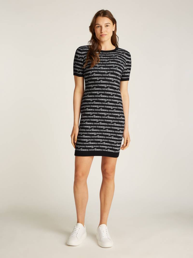 Tommy Jeans Strickkleid »TJW SCRIPT AOP SWEATER DRESS«, mit Logo-Allover-Muster von TOMMY JEANS