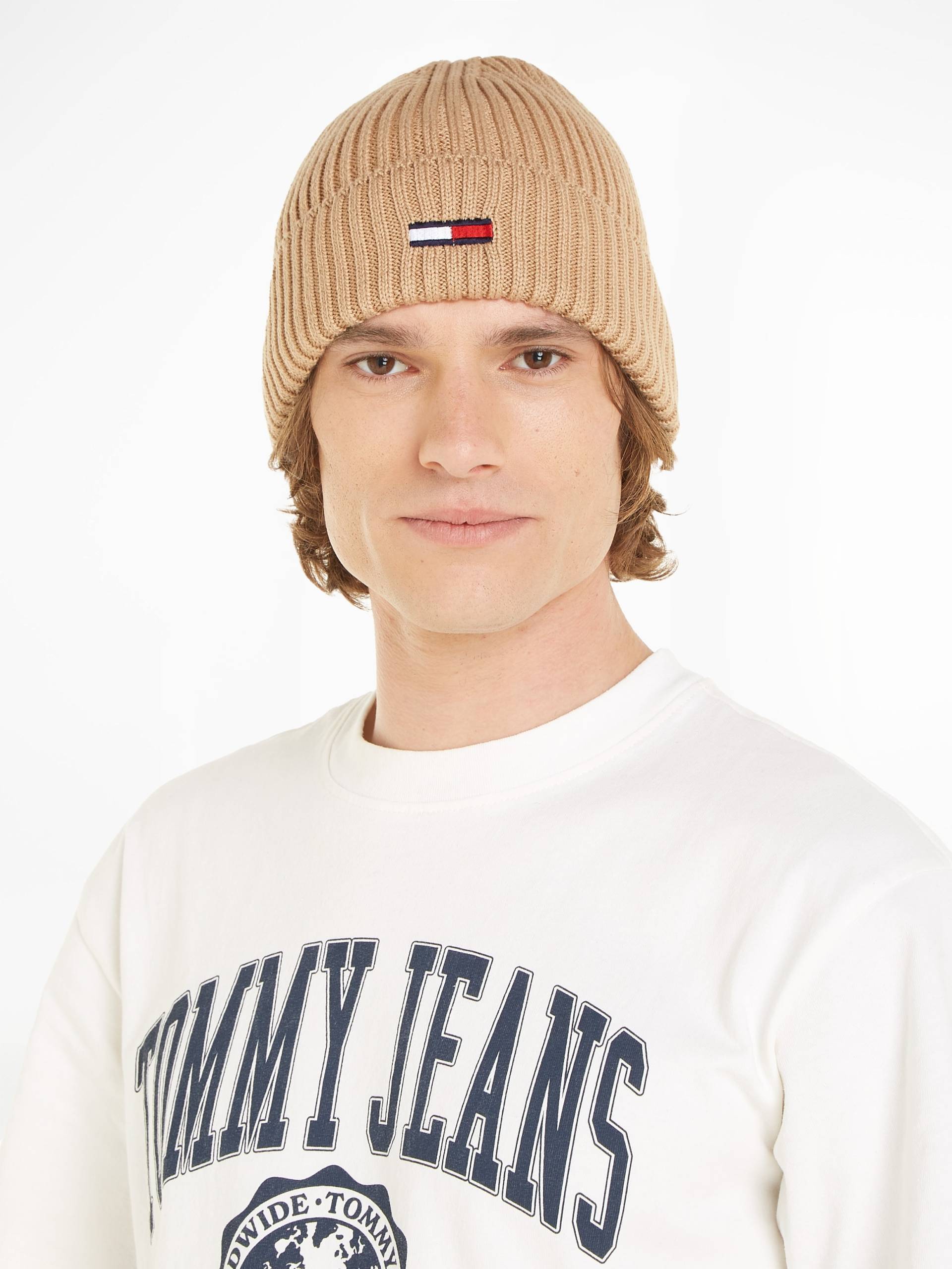 Tommy Jeans Strickmütze »TJM ELONGATED FLAG BEANIE« von TOMMY JEANS