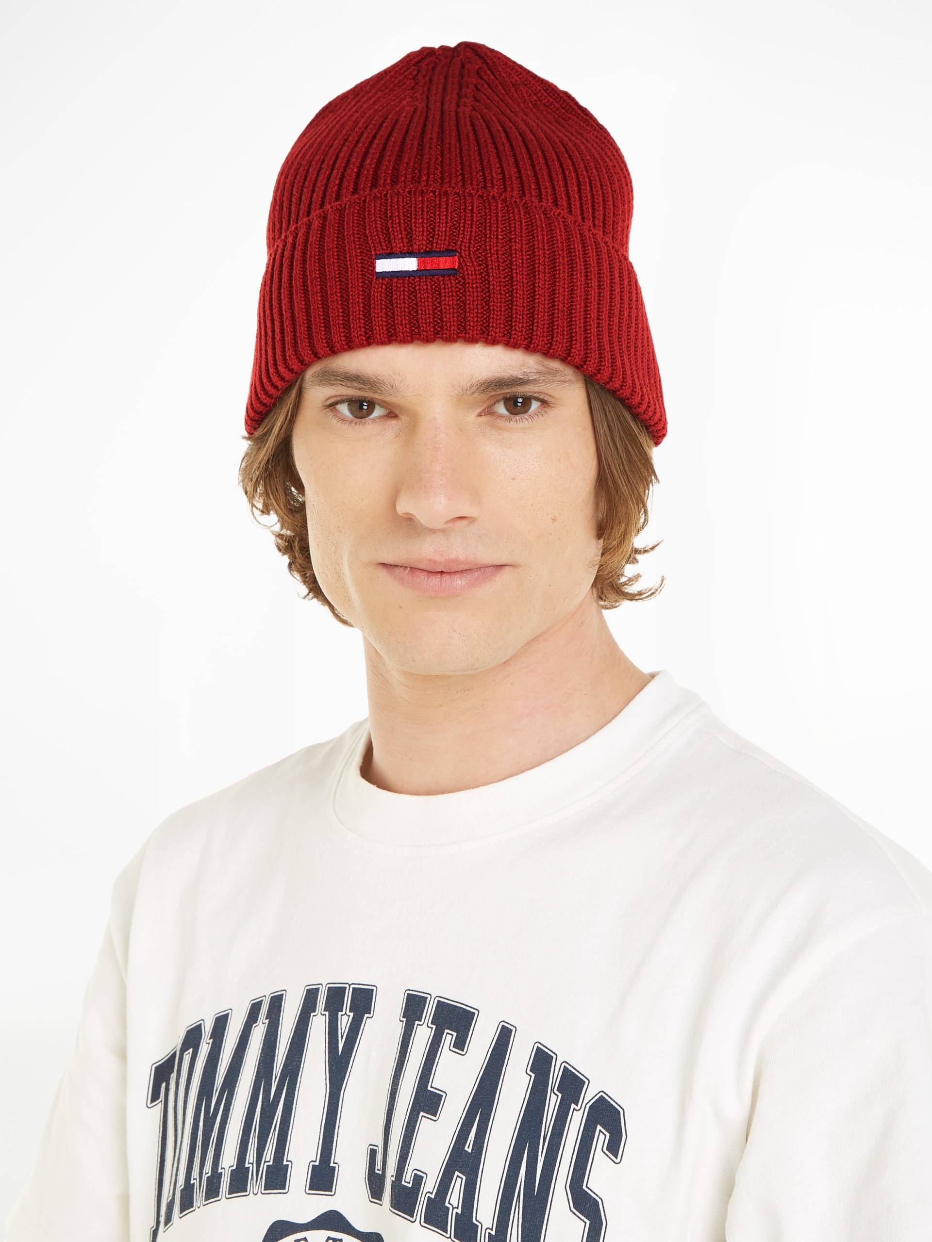 Tommy Jeans Strickmütze »TJM ELONGATED FLAG BEANIE« von TOMMY JEANS