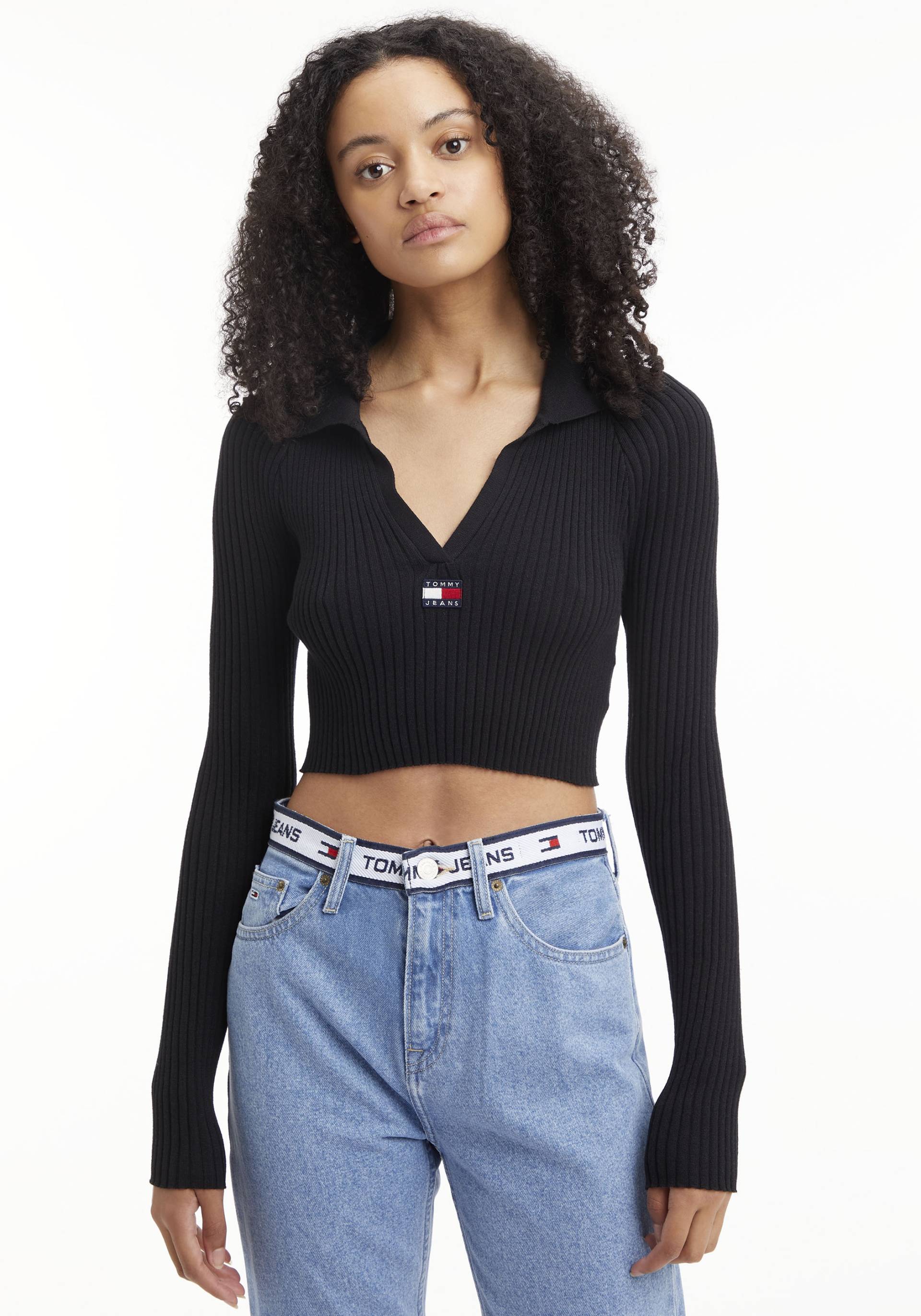 Tommy Jeans Strickpullover »TJW BADGE RIB COLLAR SWEATER«, mit Kragen & Tommy Jeans Badge von TOMMY JEANS