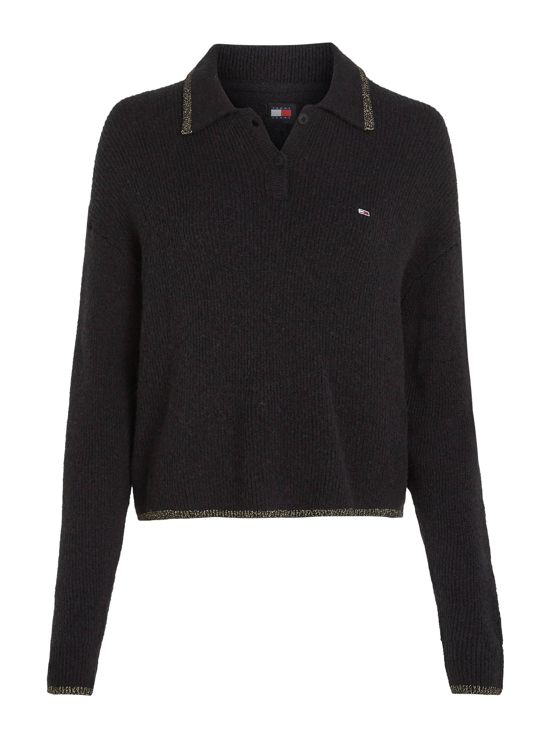 Tommy Jeans Strickpullover »TJW GLITTER POLO SWEATER«, mit Glitzer Tommy Jeans Strickpullover »TJW GLITTER POLO SWEATER«, mit Glitzer von TOMMY JEANS