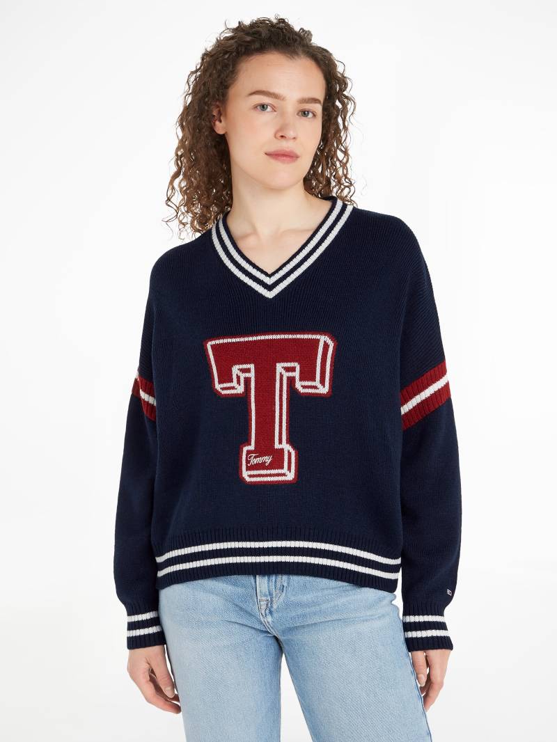 Tommy Jeans Strickpullover »TJW LETTERMAN SWEATER«, mit gestickter Tommy Jeans Flagge von TOMMY JEANS