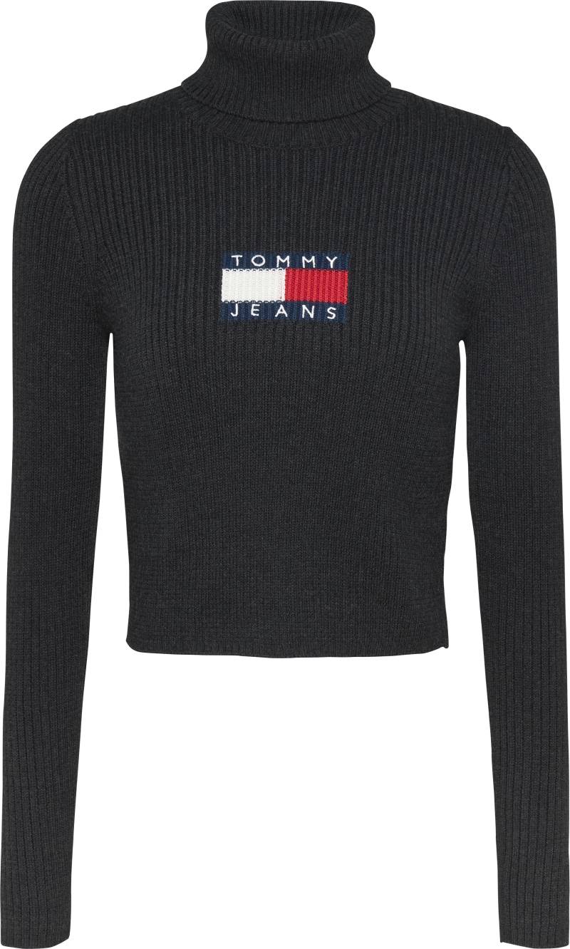 Tommy Jeans Strickpullover »TJW MELANGE TRTLNCK FLAG SWEATER«, mit Logo-Flag von TOMMY JEANS