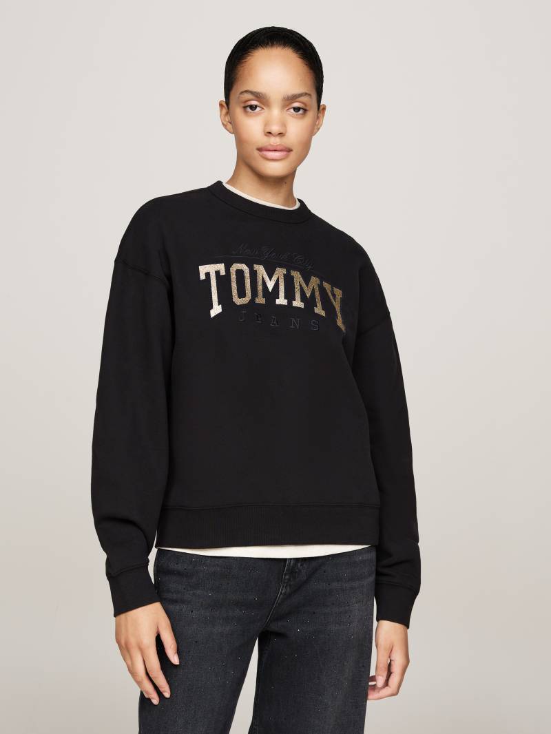 Tommy Jeans Sweatshirt, mit glänzendem Logo von TOMMY JEANS