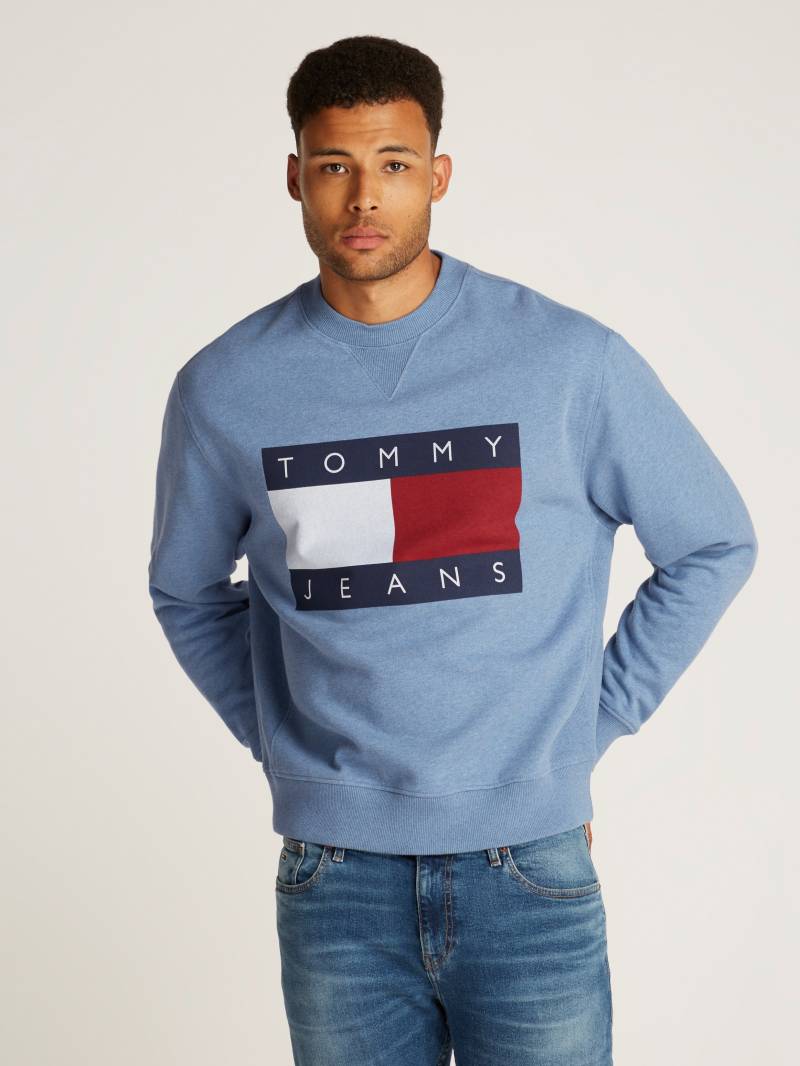 Tommy Jeans Sweatshirt »TJM MELANGE FLAG CREW«, mit grossem Logo von TOMMY JEANS