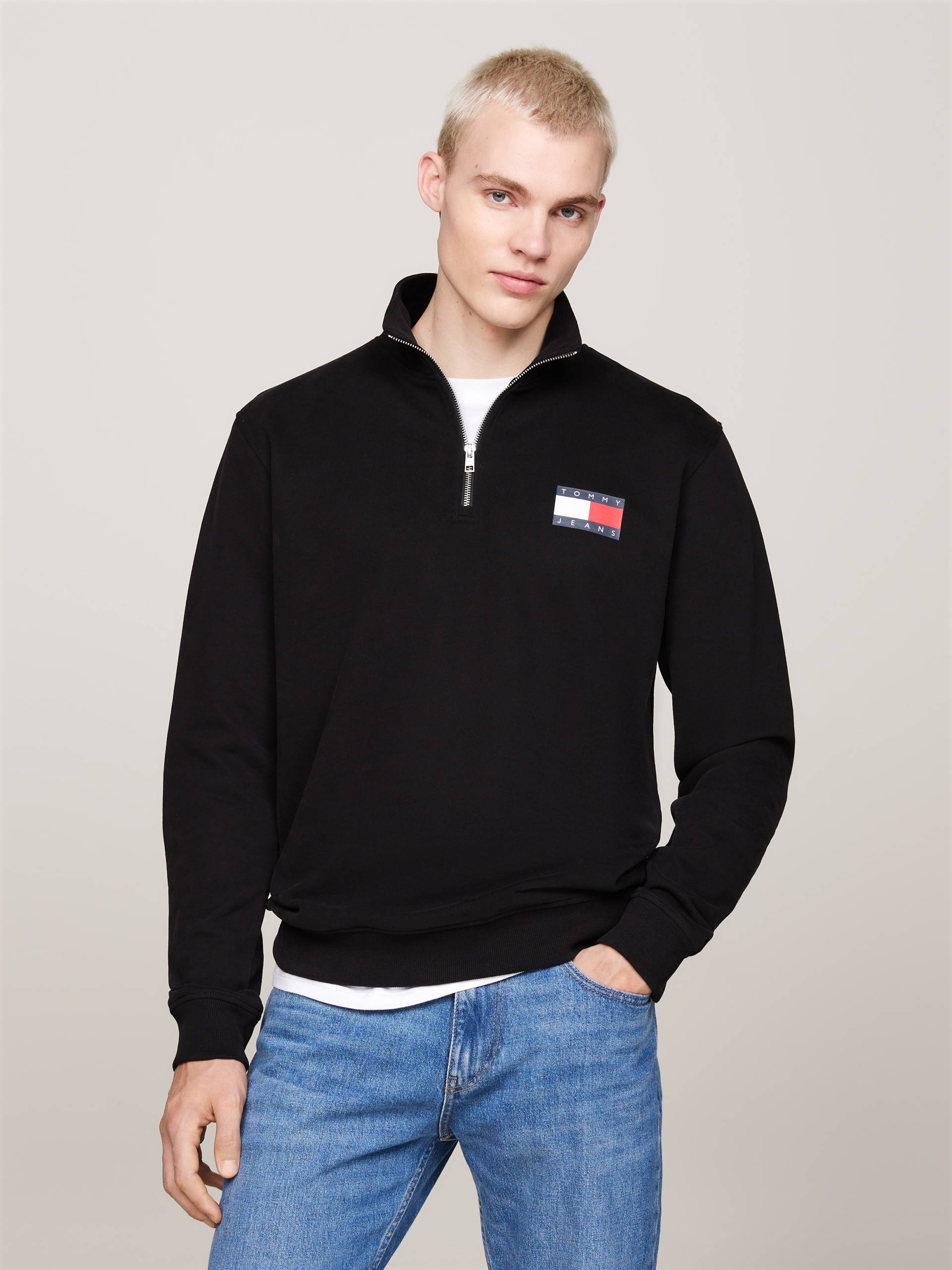 Tommy Jeans Sweatshirt »TJM REG ENTRY HALF ZIP«, mit bedruckten Mareknlogo von TOMMY JEANS