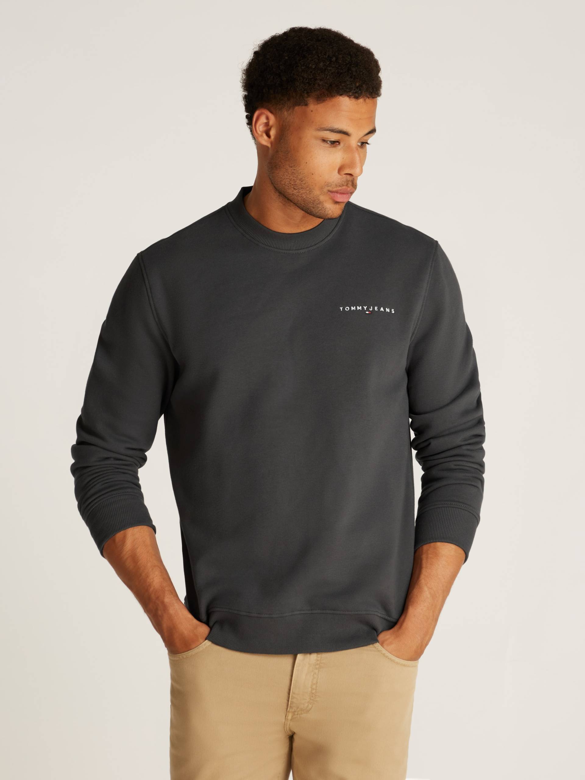 Tommy Jeans Sweatshirt »TJM REG LINEAR CREW EXT«, mit Logostickerei von TOMMY JEANS