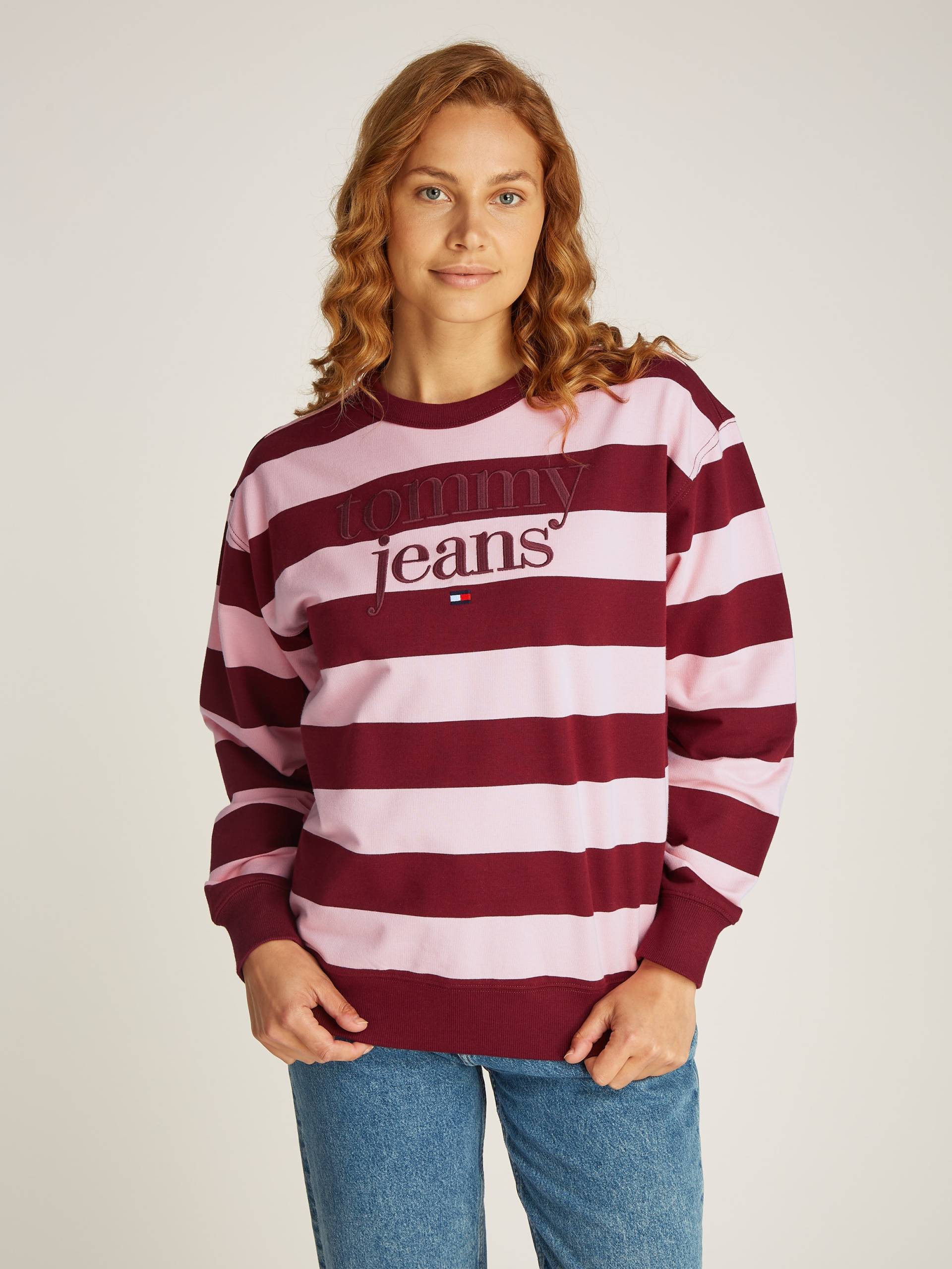 Tommy Jeans Sweatshirt »TJW RLX STRIPE ESS LOGO 1 CREW«, mit Streifendessin, Logostickerei von TOMMY JEANS