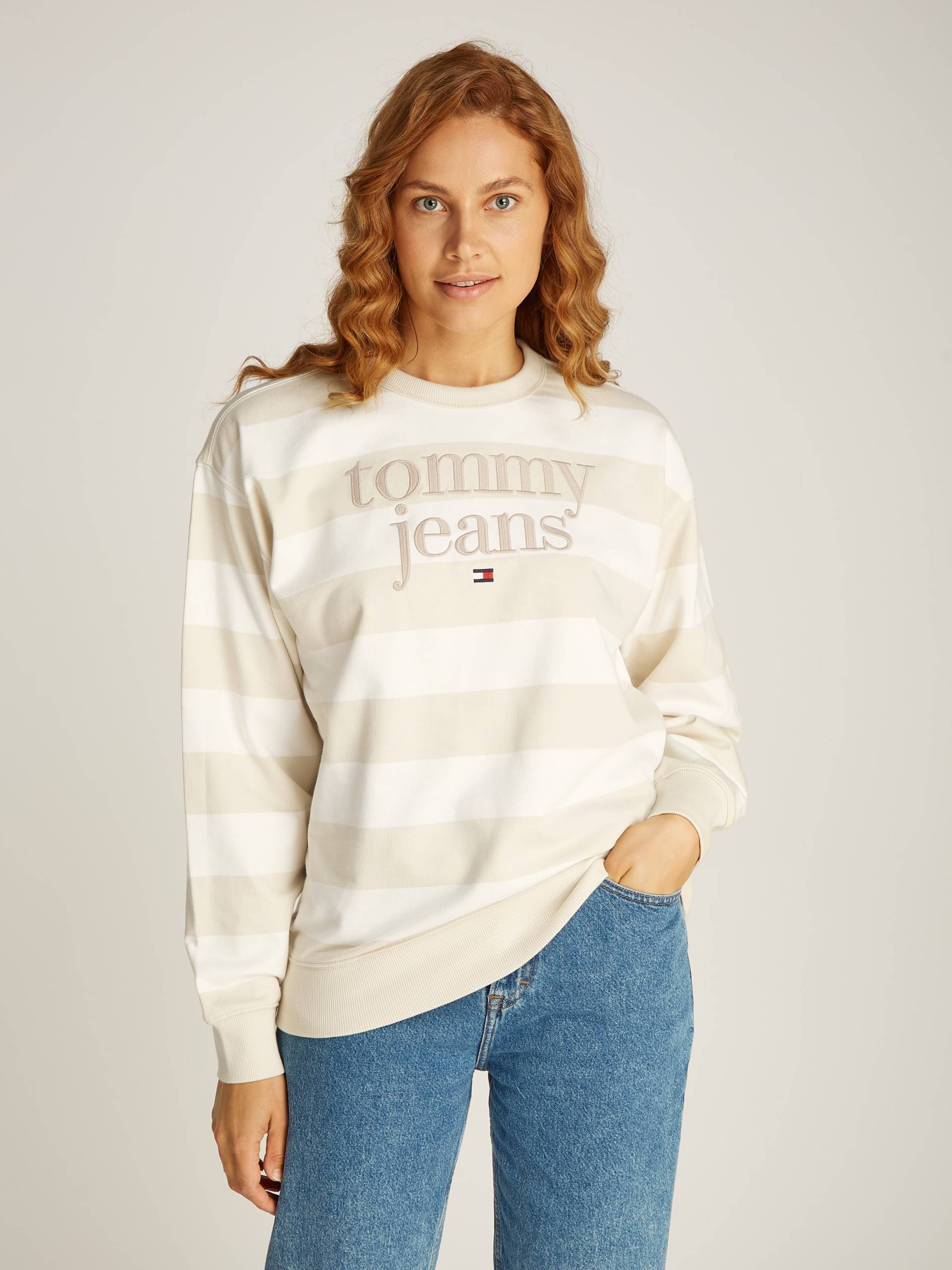 Tommy Jeans Sweatshirt »TJW RLX STRIPE ESS LOGO 1 CREW«, mit Streifendessin, Logostickerei von TOMMY JEANS