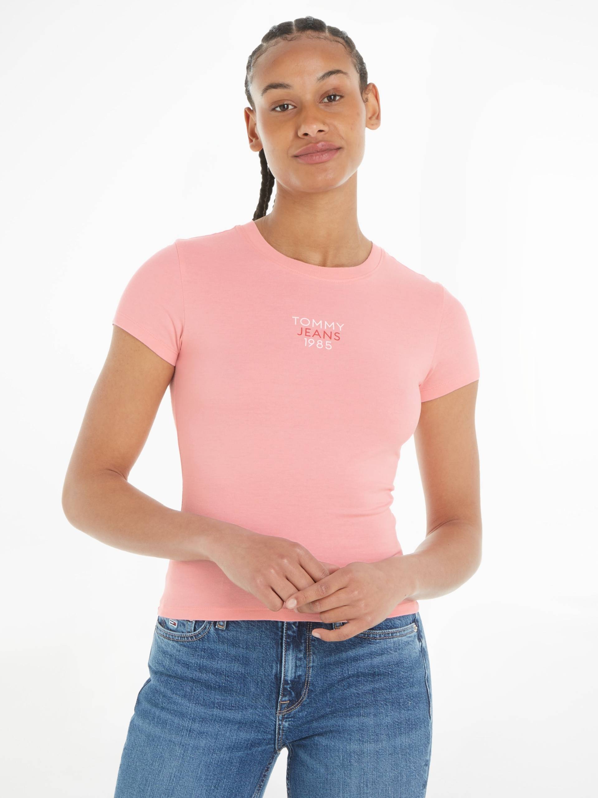 Tommy Jeans T-Shirt »Slim Essential Logo«, Kurzarm Rundhals Jersey T Shirt mit Logo Druck Print, Baumwoll Mix Tommy Jeans T-Shirt »Slim Essential Logo«, Kurzarm Rundhals Jersey T Shirt mit Logo Druck Print, Baumwoll Mix von TOMMY JEANS
