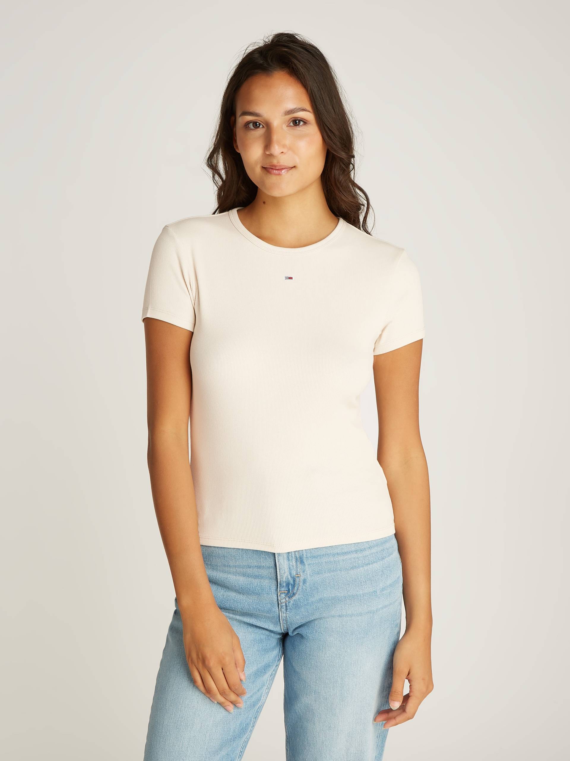 Tommy Jeans T-Shirt »TJW SLIM ESSENTIAL RIB SS«, mit gerippter Struktur von TOMMY JEANS