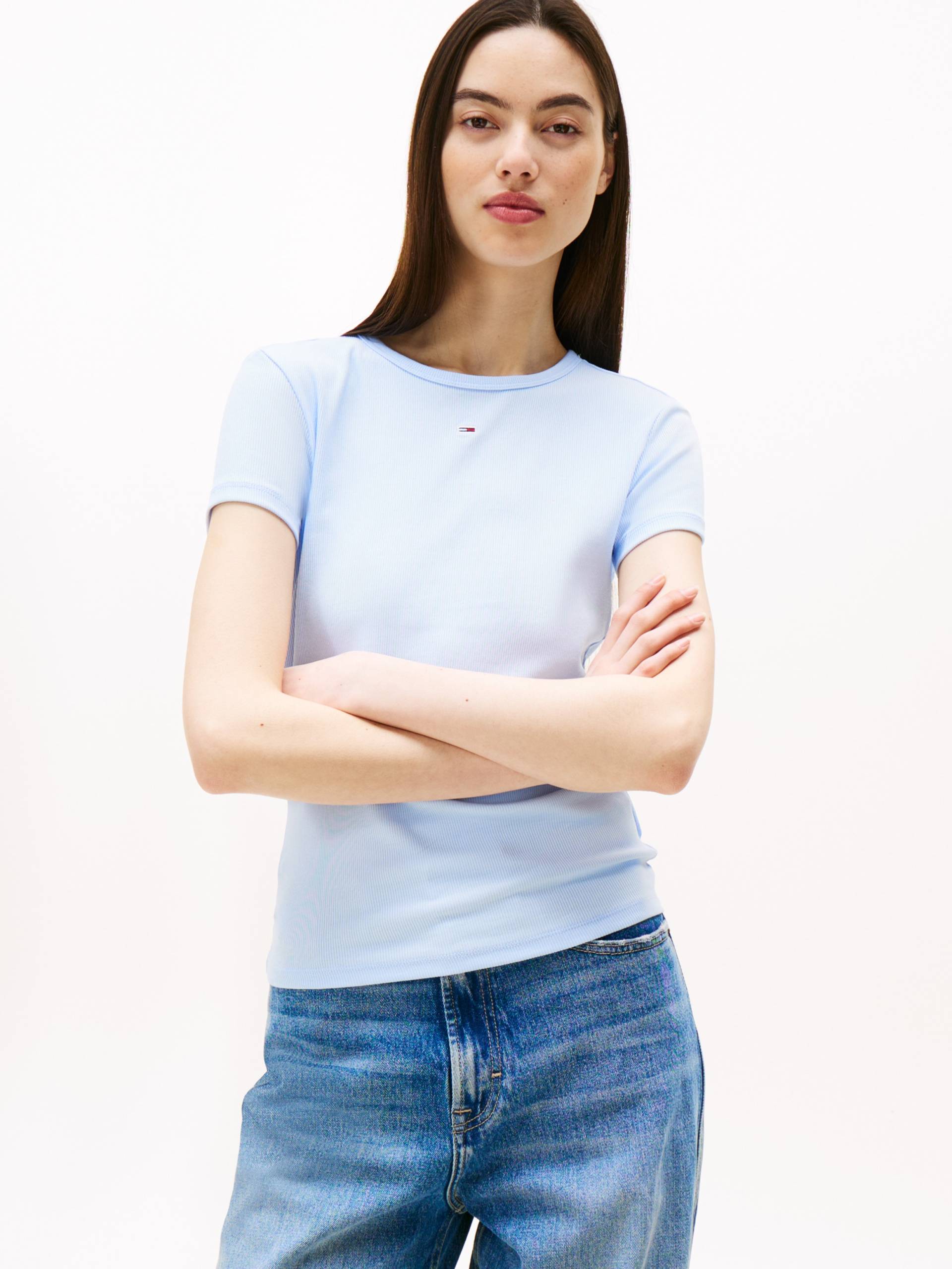 Tommy Jeans T-Shirt »TJW SLIM ESSENTIAL RIB SS«, mit gerippter Struktur Tommy Jeans T-Shirt »TJW SLIM ESSENTIAL RIB SS«, mit gerippter Struktur von TOMMY JEANS