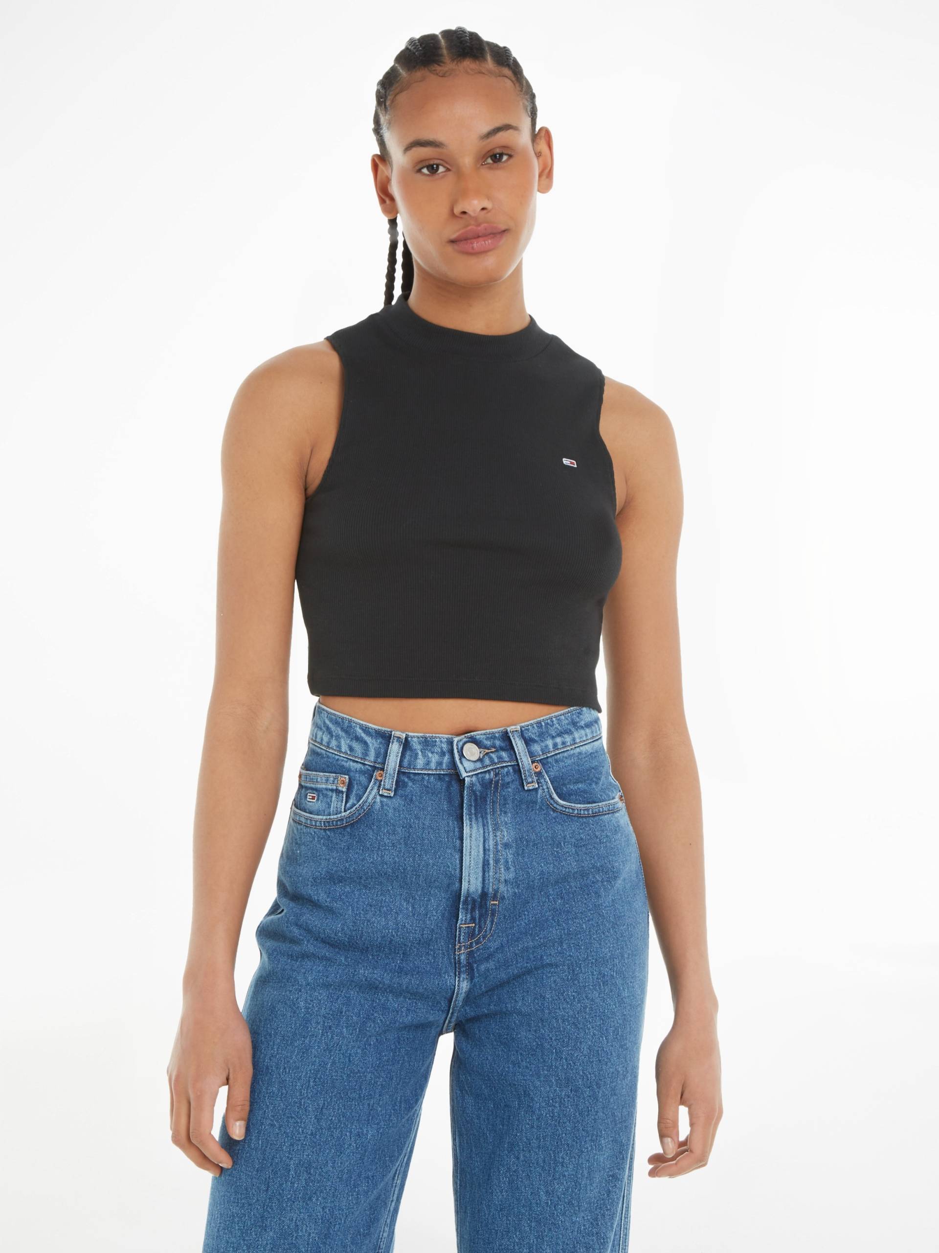 Tommy Jeans Tanktop »TJW CRP MOCKNECK RIB TANK«, mit Logostickerei von TOMMY JEANS