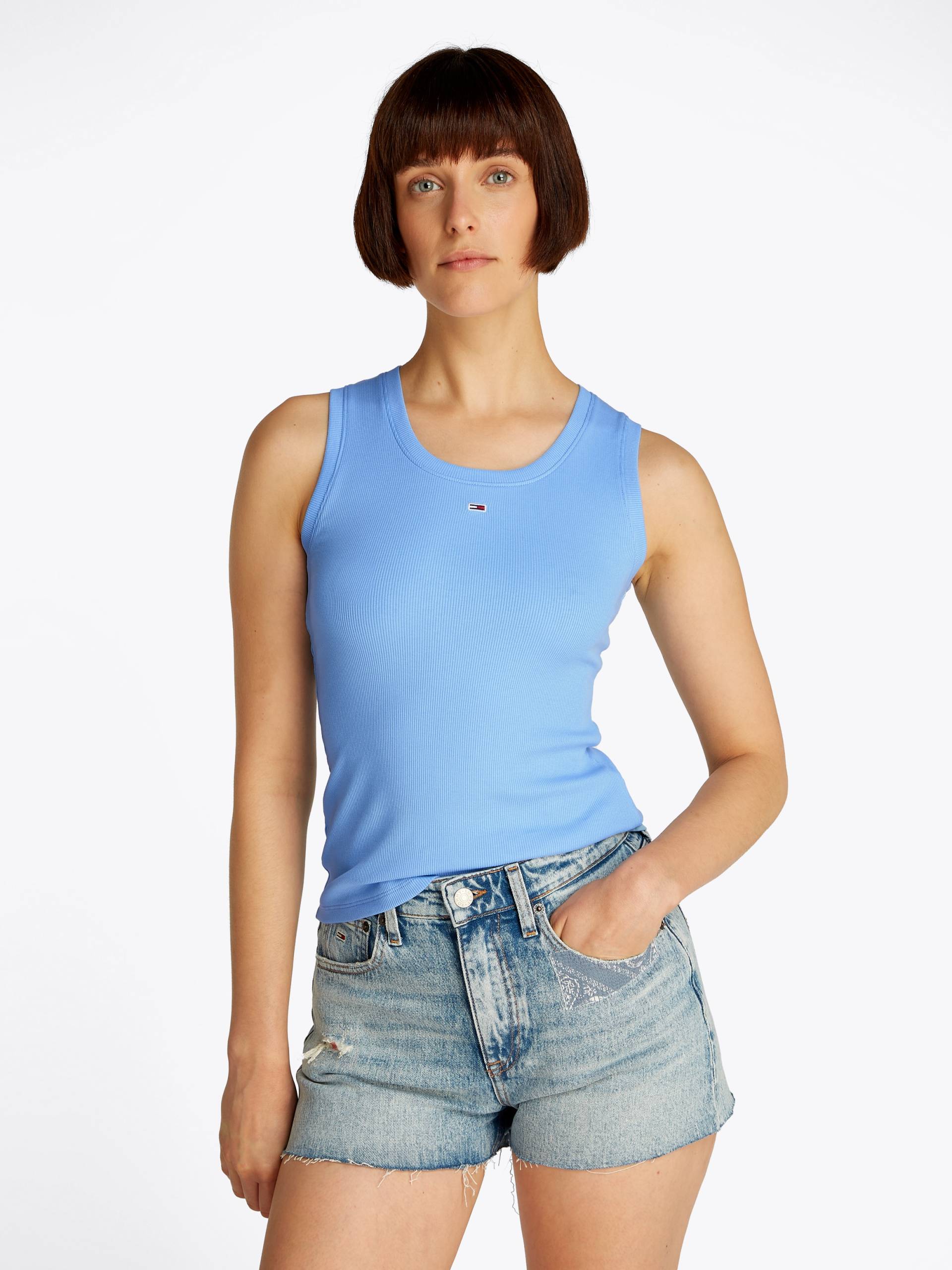 Tommy Jeans Tanktop »TJW ESSENTIAL RIB TANK EXT«, mit Logostickerei von TOMMY JEANS