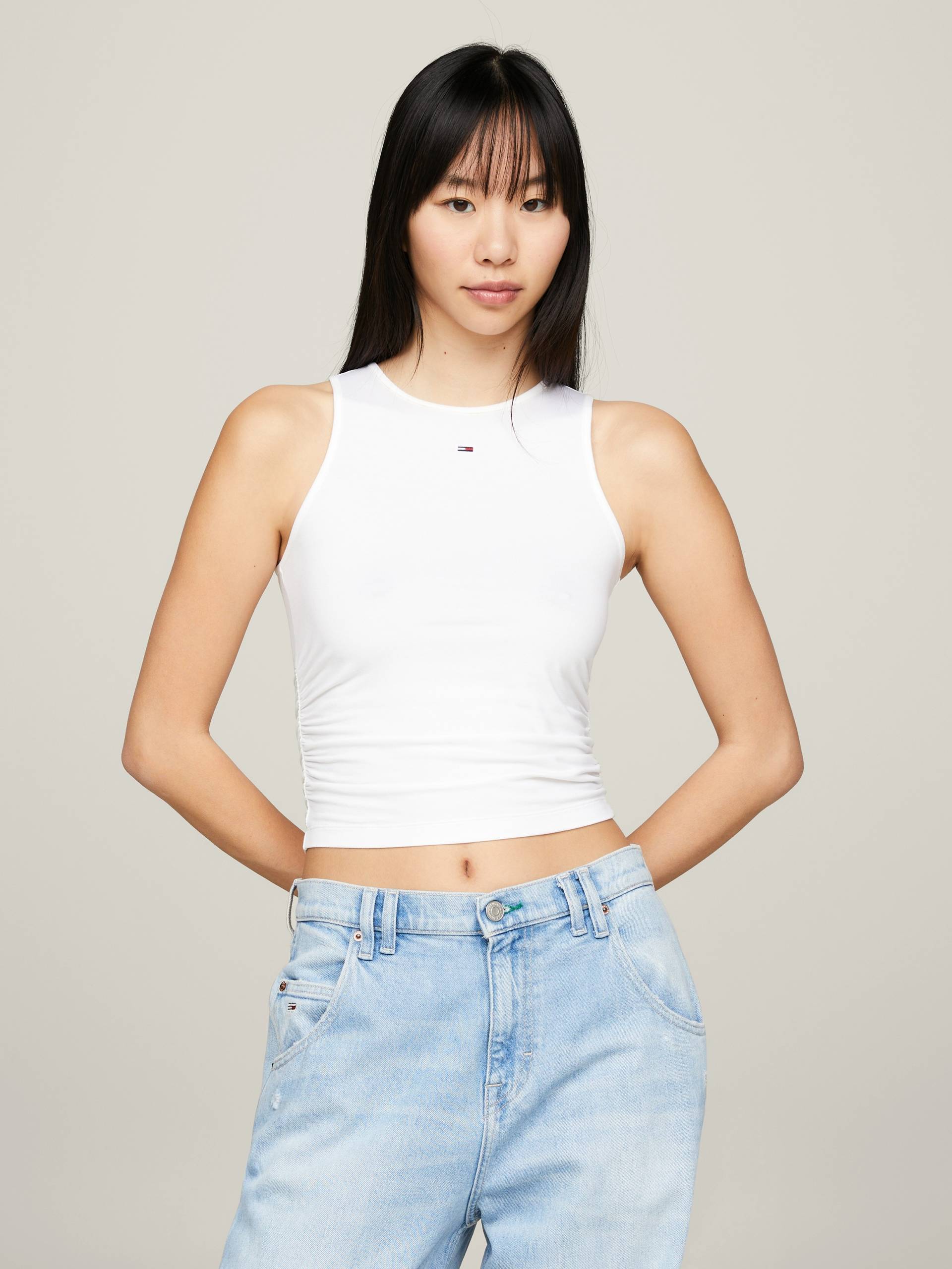 Tommy Jeans Tanktop »TJW SLIM GATHERING TANK TOP«, (ESSENTIAL Regular Flag Logo TJ Women), mit Tommy Jeans Markenlabel Tommy Jeans Tanktop »TJW SLIM GATHERING TANK TOP«, (ESSENTIAL Regular Flag Logo TJ Women), mit Tommy Jeans Markenlabel von TOMMY JEANS