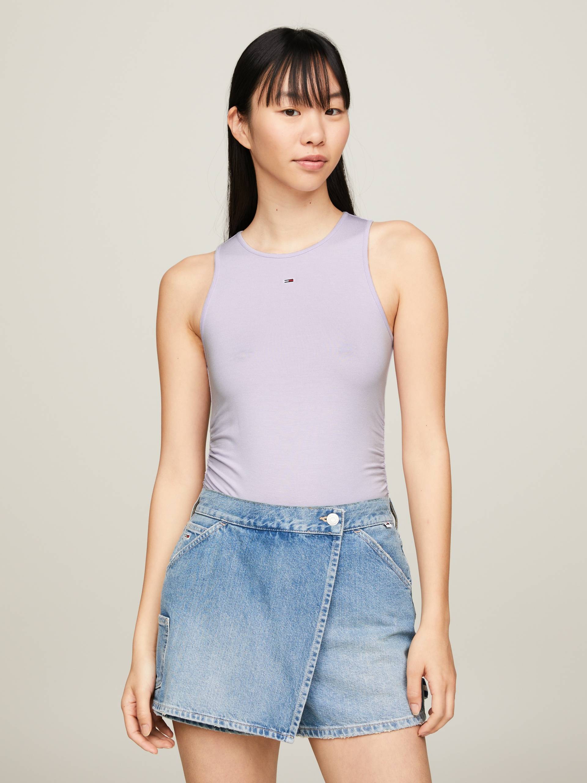 Tommy Jeans Tanktop »TJW SLIM GATHERING TANK TOP«, (ESSENTIAL Regular Flag Logo TJ Women), mit Tommy Jeans Markenlabel von TOMMY JEANS