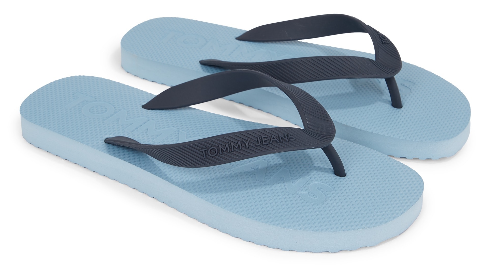 Tommy Jeans Zehentrenner »TJM BEACH FLIP FLOP«, Sommerschuh, Schlappen, Poolslides, Badeschuh, mit Logoprägung von TOMMY JEANS