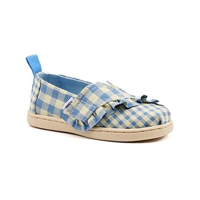 Alpargata Gingham Ruffle-22 Unisex Himmelblau 22 von TOMS